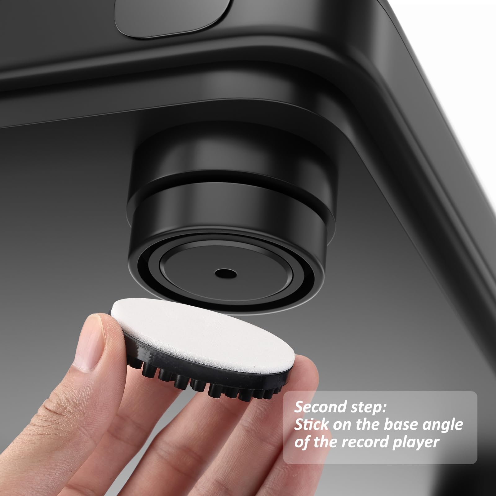 Facmogu 4Pcs Rubber Turntable Isolation Feet, Audio Speaker Stand Feet, Turntable Isolation Pads Vibration Absorption For Vinyl