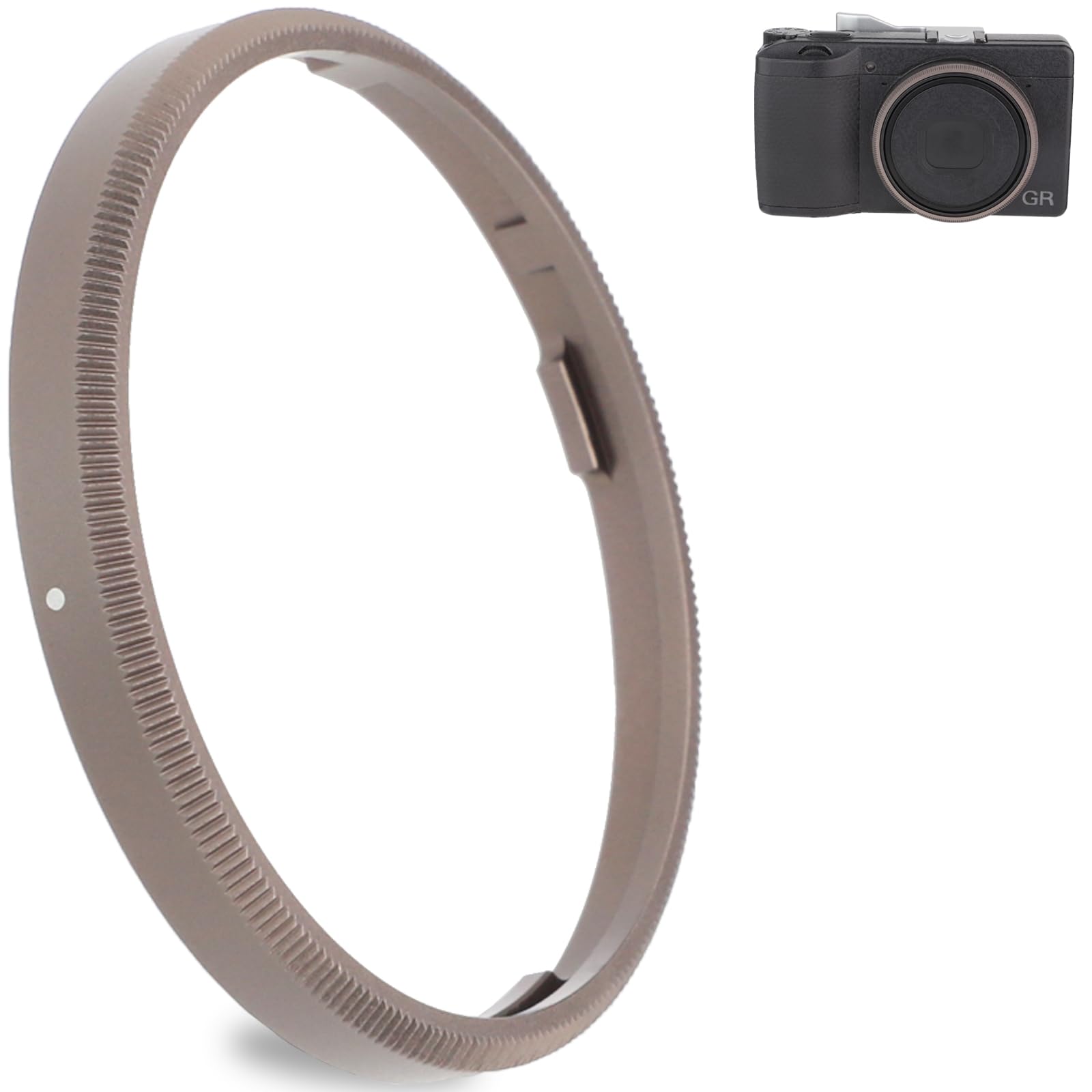 Haoge Rrc Gr3Xg Dark Gray Metal Decorate Ring Cap For Ricoh Gr3X/Griiix Camera Replaces Gn 2
