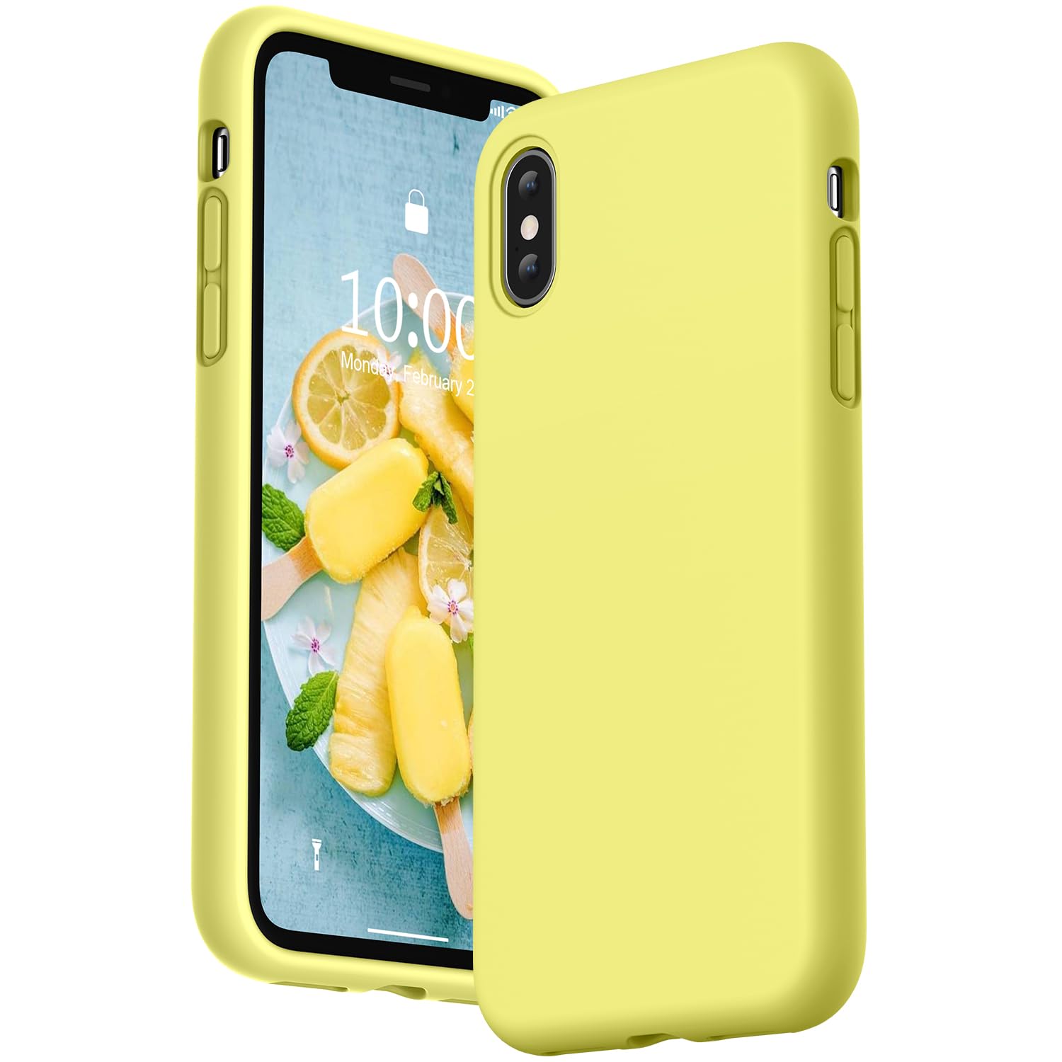 SURPHY Designed for iPhone Xs Case and for iPhone X Case with Microfiber Lining, Thickened Liquid Silicone Phone Case for iPhone