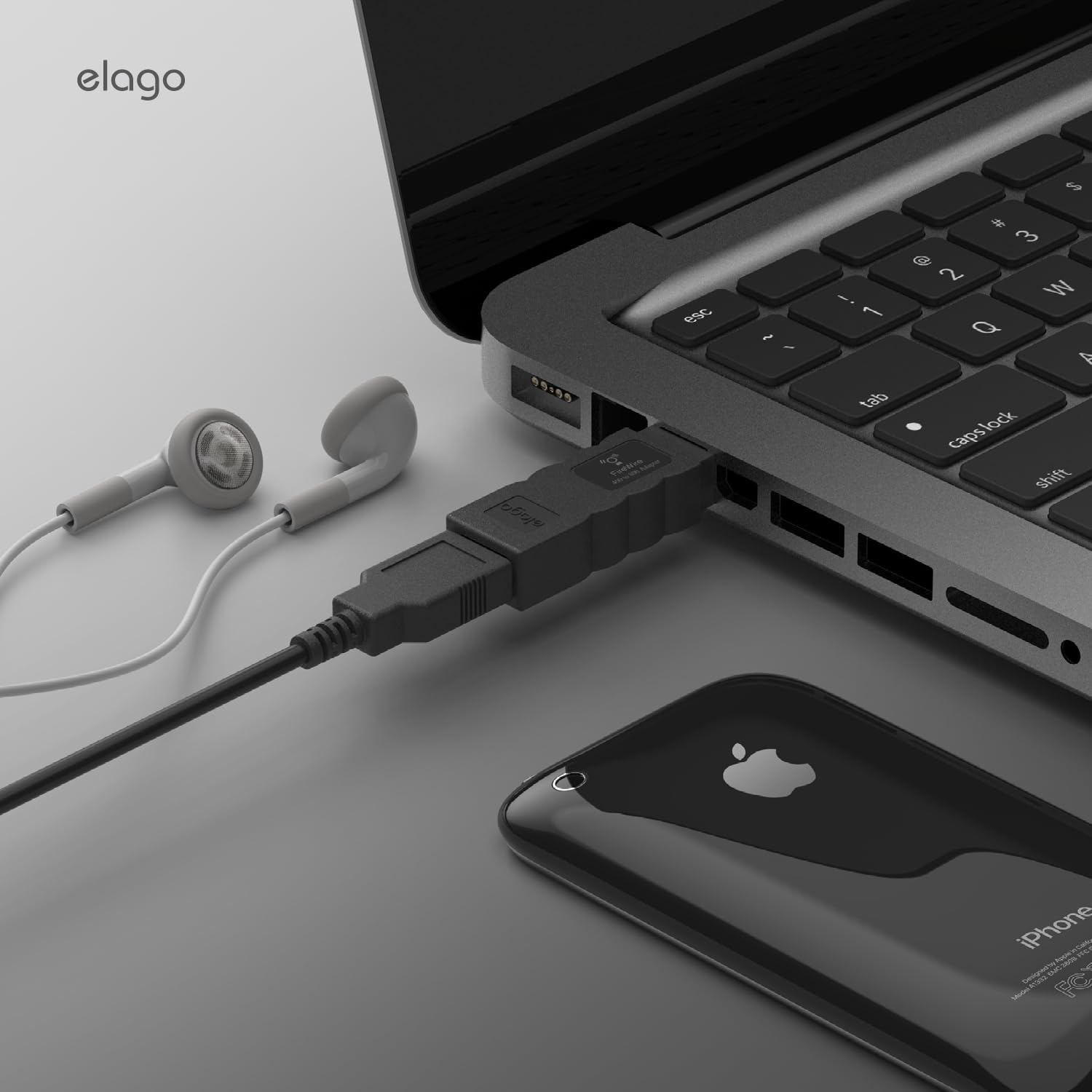 Elago Firewire 400 To 800 Adapter (Black)