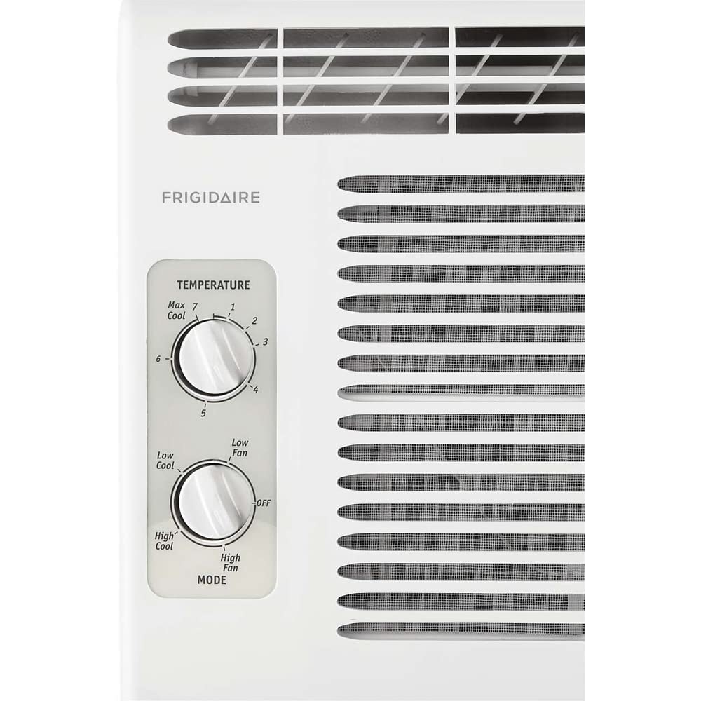 Frigidaire Ffra051Wae Window Mounted Room Air Conditioner, 5,000 Btu With Temperature Control And Easy To Clean Washable Filter, In White