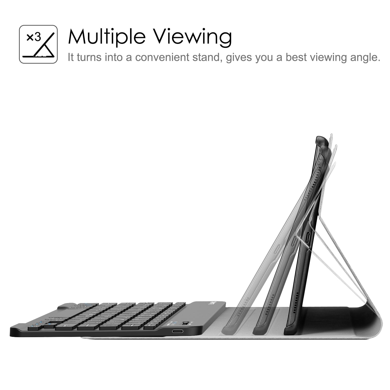 Fintie Keyboard Case For Samsung Galaxy Tab A 10.1 2019 Model Sm-T510/T515/T517, Slim Shell Lightweight Stand Cover With Detacha