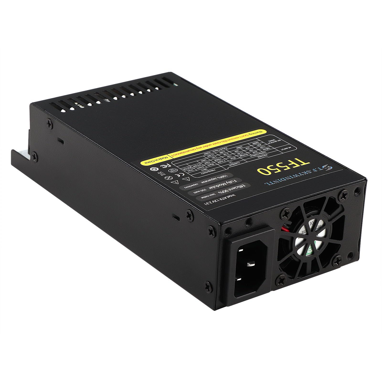 T.F.SKYWINDINTL 550W Flex ATX Fully Modular Power Supply 110/220V Black for Mini ITX Small Form Factor PC (TF550B)