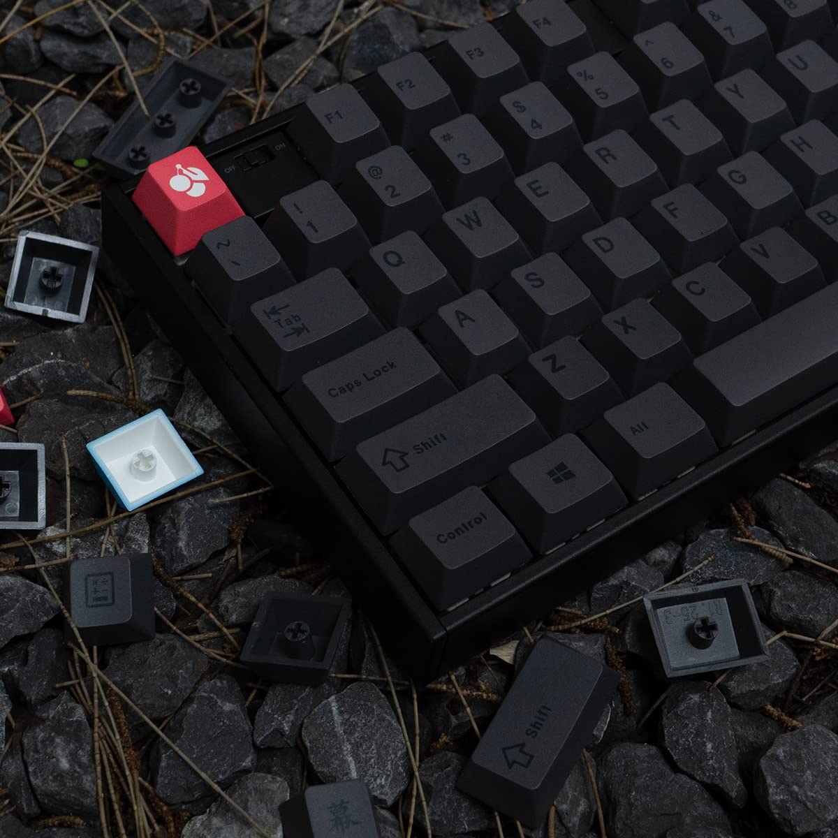 Pbt Gray Keycaps Set Cherry Profile Retro Dye Sub Keycaps 130 Keys Custom Minimalist Key Caps For 60% 65% 70% 75% Cherry Gateron