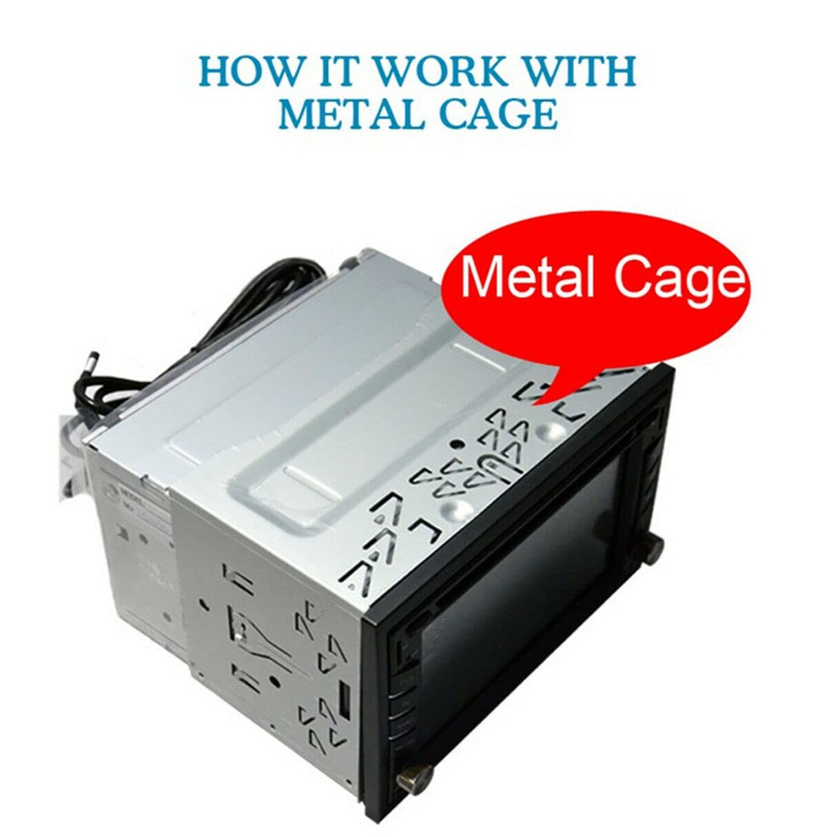 Sound Way   In Dash 2 Din Universal Double Din Car Stereo Radio Installation Dash Kit Mounting Metal Fitting Cage