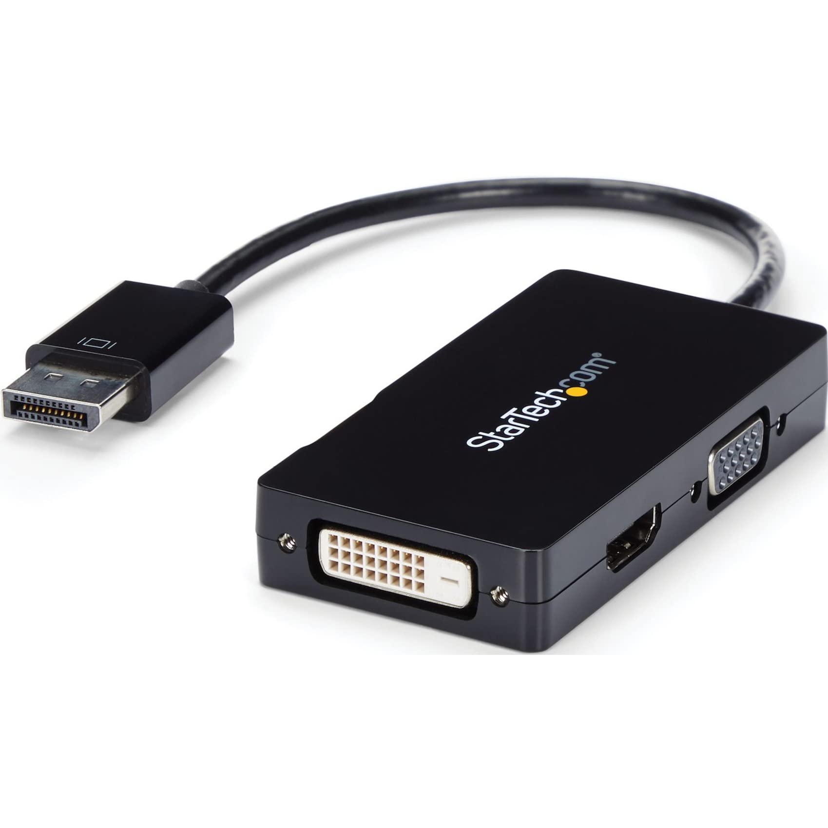 Startech.Com 3 In 1 Displayport Multi Video Adapter Converter   1080P Dp Laptop To Hdmi Vga Or Dvi Monitor Or Projector Display 