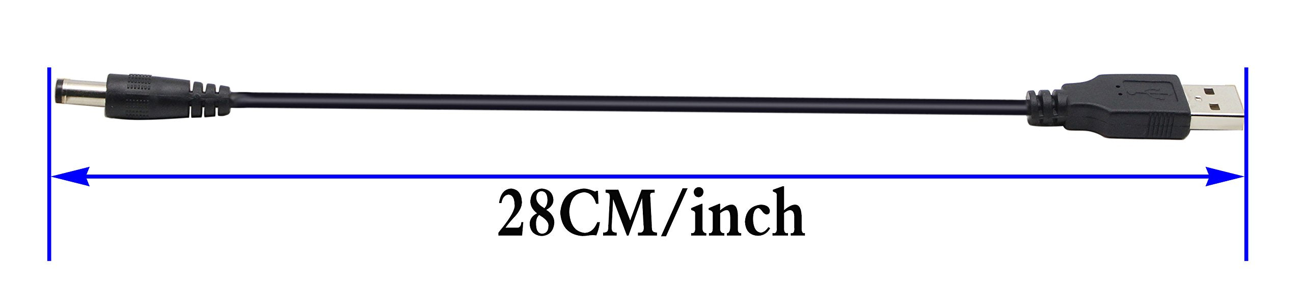 Zdycgtime Usb 2.0 A Male To Dc 5.5X2.1Mm Male Adapter Cable 5 Volt Dc Barrel Power Jack Charging Cable For Tablet, Electronic Do