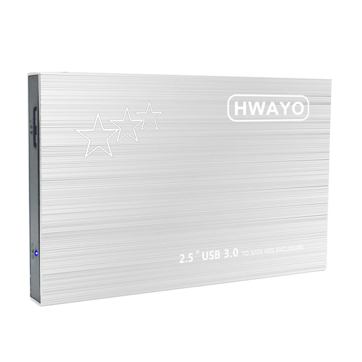 Hwayo 250Gb External Hard Drive Portable 2.5'' Ultra Slim Hdd Storage Usb 3.0 For Pc, Laptop, Mac, Chromebook, Xbox One (Silver)