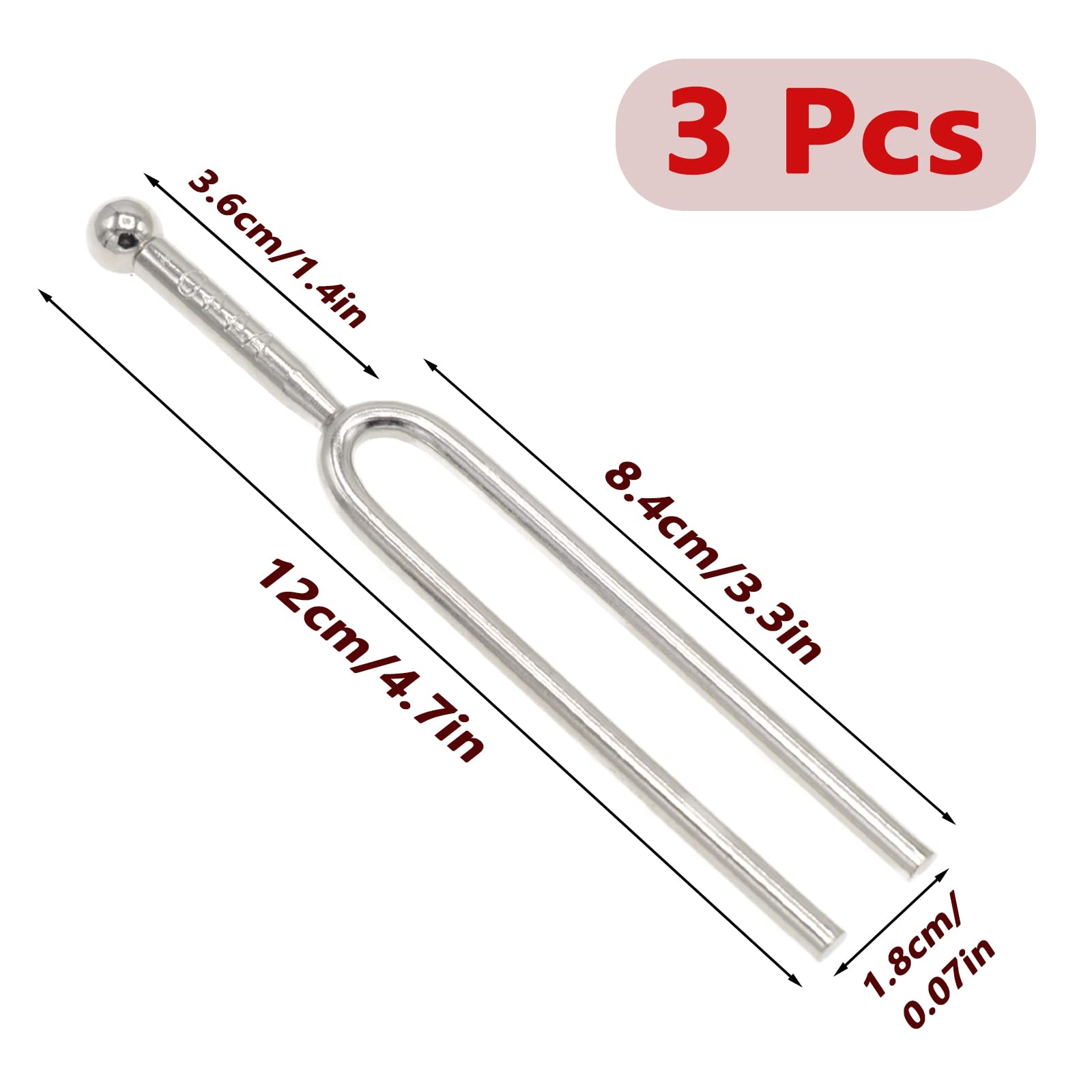Cheerock 440 Hz Tuning Fork, Standard Tone A Tuning Fork Set, 3Pcs Tuning Forks Tuner Device For Guitar Violin Tuning Tone, Musi