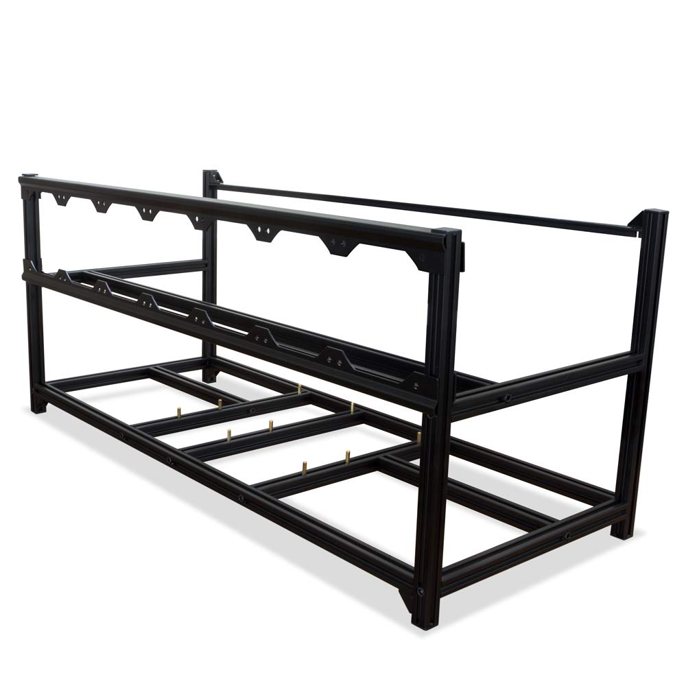 Kingwin 8 Gpu Miner Rig Case Frame   Premium Stackable Aluminum Mining Rig Enclosure For Efficient Crypto Mining, Test Bench Pc