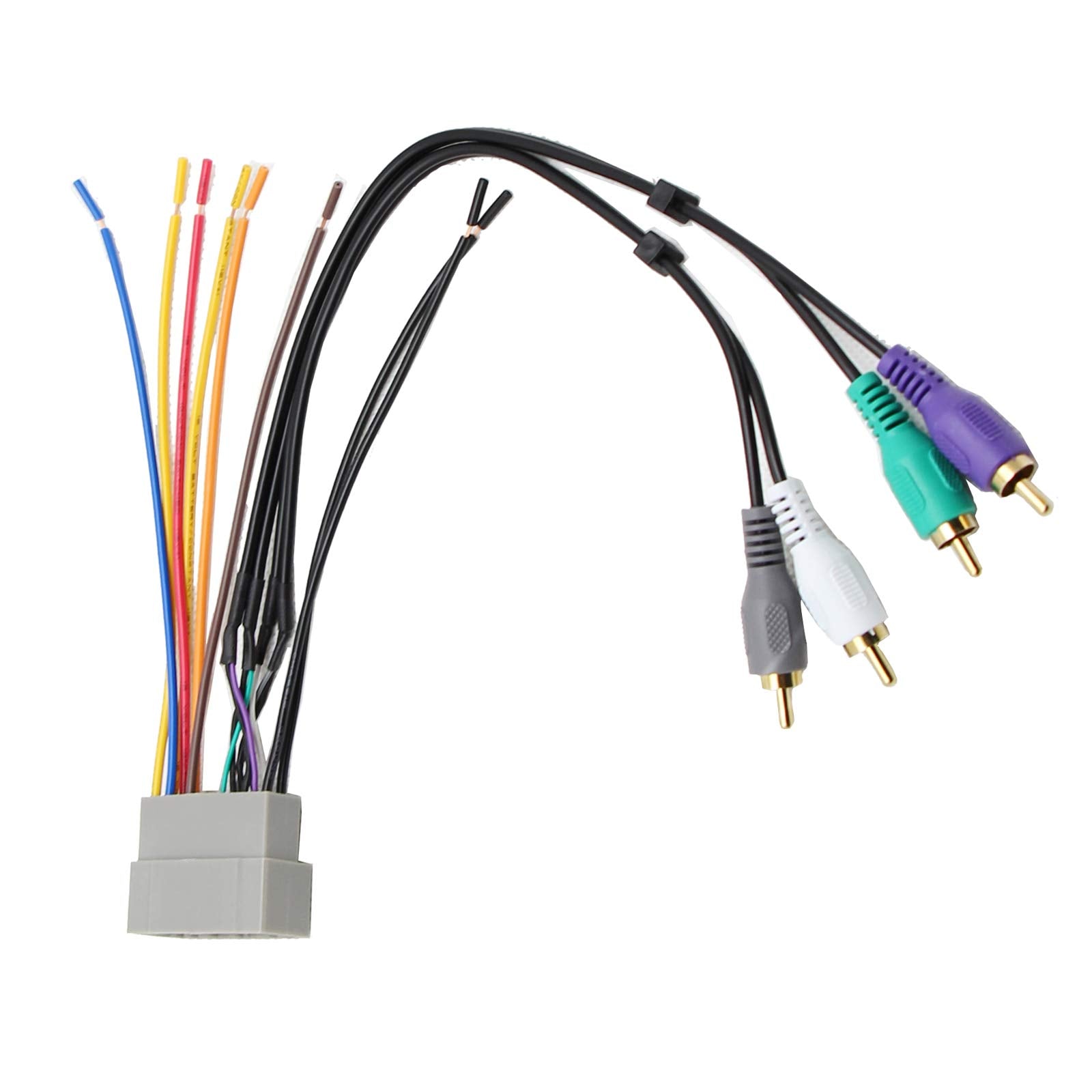 Red Wolf Car Radio Amplifier Wiring Harness Rca Compatible With 2002 2005 Chrysler Dodge Jeep Aftermarket Stereo Radio Install Amp Amplifier Integration Cable Retain Oe Amplifier System