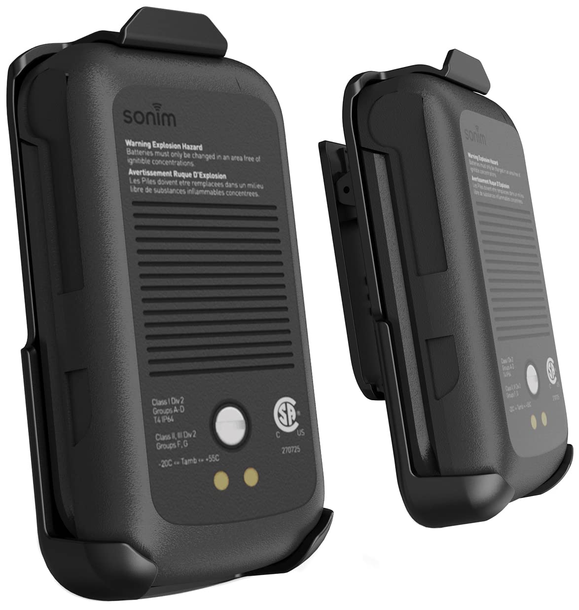 Holster For Sonim Xp3 Plus Flip Phone, Nakedcellphone Black [Rotating/Ratchet] Belt Clip Holder Case With Secure Latch For T Mob