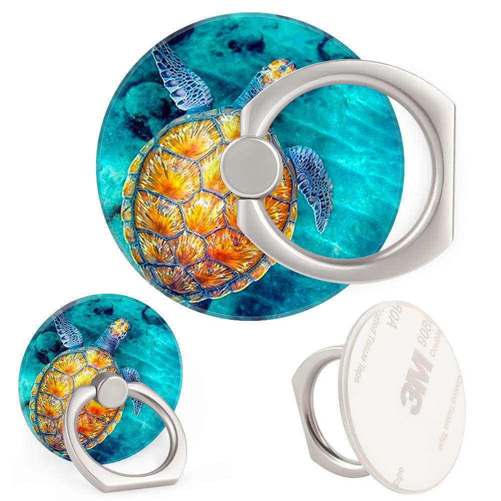 4 Pack Phone Ring Holder 360 Rotation Finger Stand Grip Kickstand For Smartphones And Tablets (Turtle)