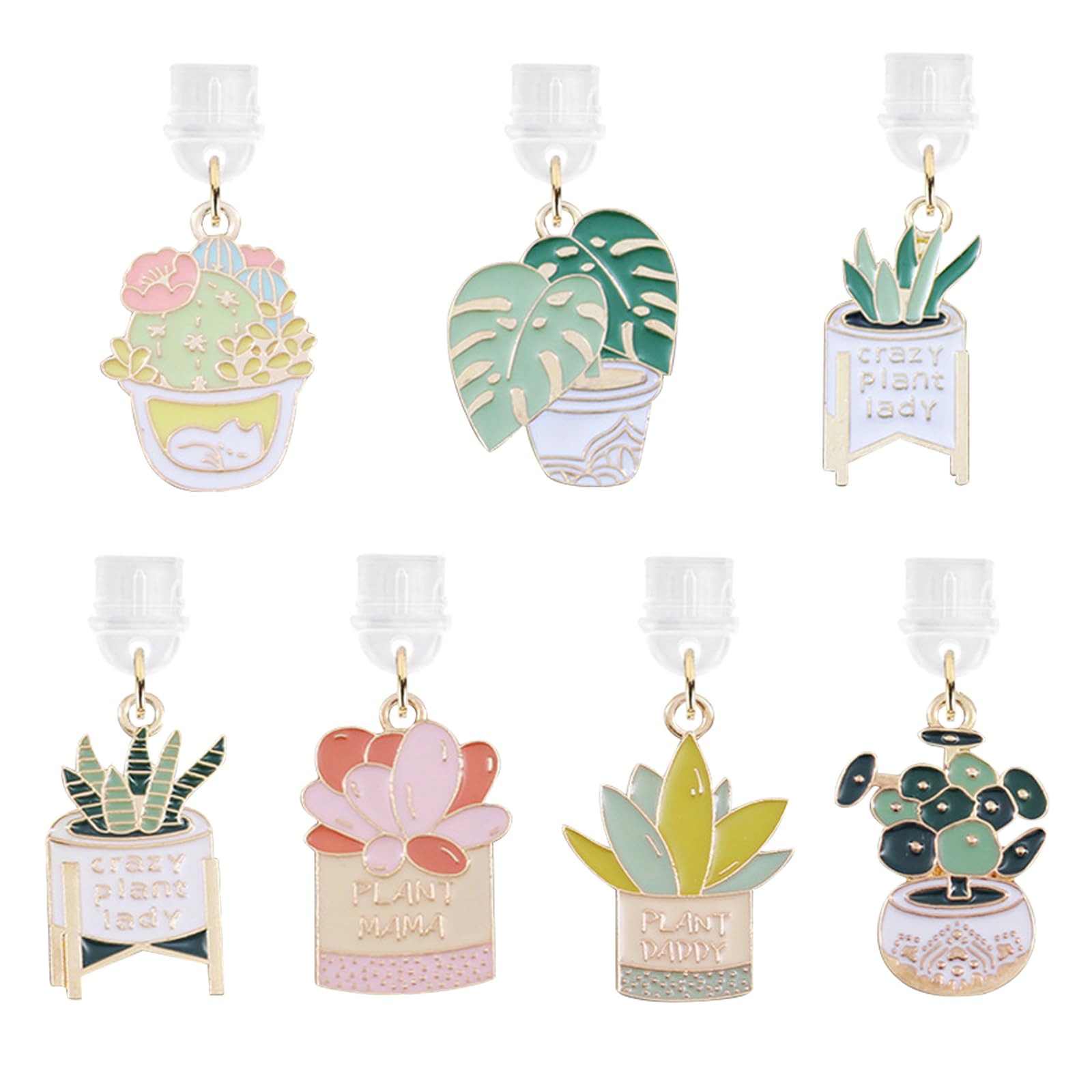 DL-DUOLAI 7PCS Cactus Charms for Kindle,Dust Plug Charm Compatible with Type C Charging Port Gift for E-Reader Accessory