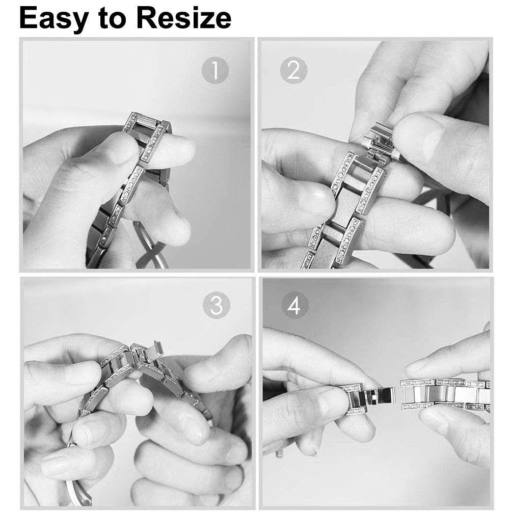 Sankel Compatible For Samsung Galaxy Watch 54Galaxy Watch Active 2 40Mm44Mm Bands,Women 20Mm Metal Replacement Bracelet Strap Wr