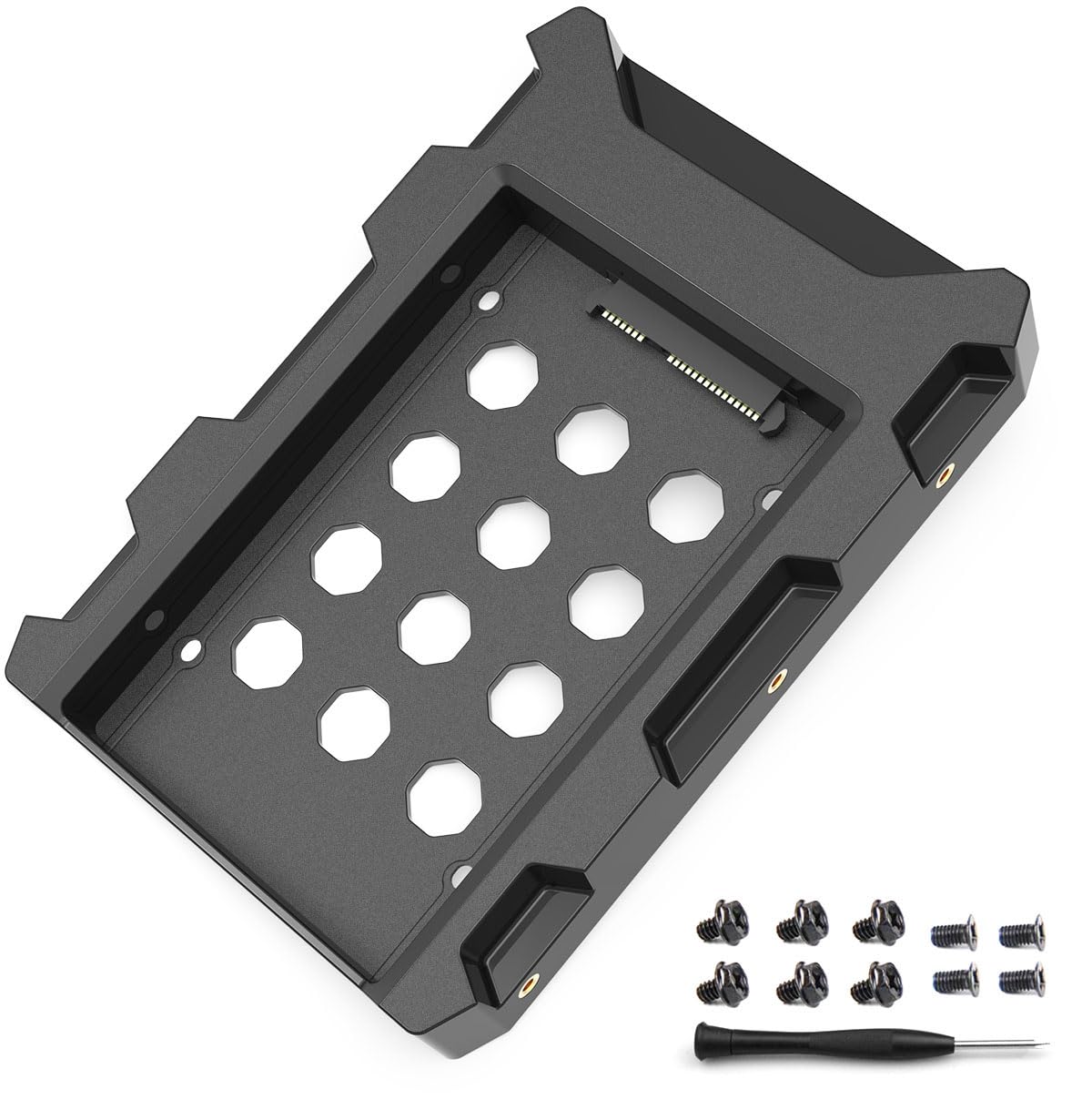 Decorstat 2.5'' Ssd Sata To 3.5'' Hard Drive Adapter Ssd Mounting Bracket Kit 1 Pack Internal Ssd Desktop Adapter Hard Disk Driv