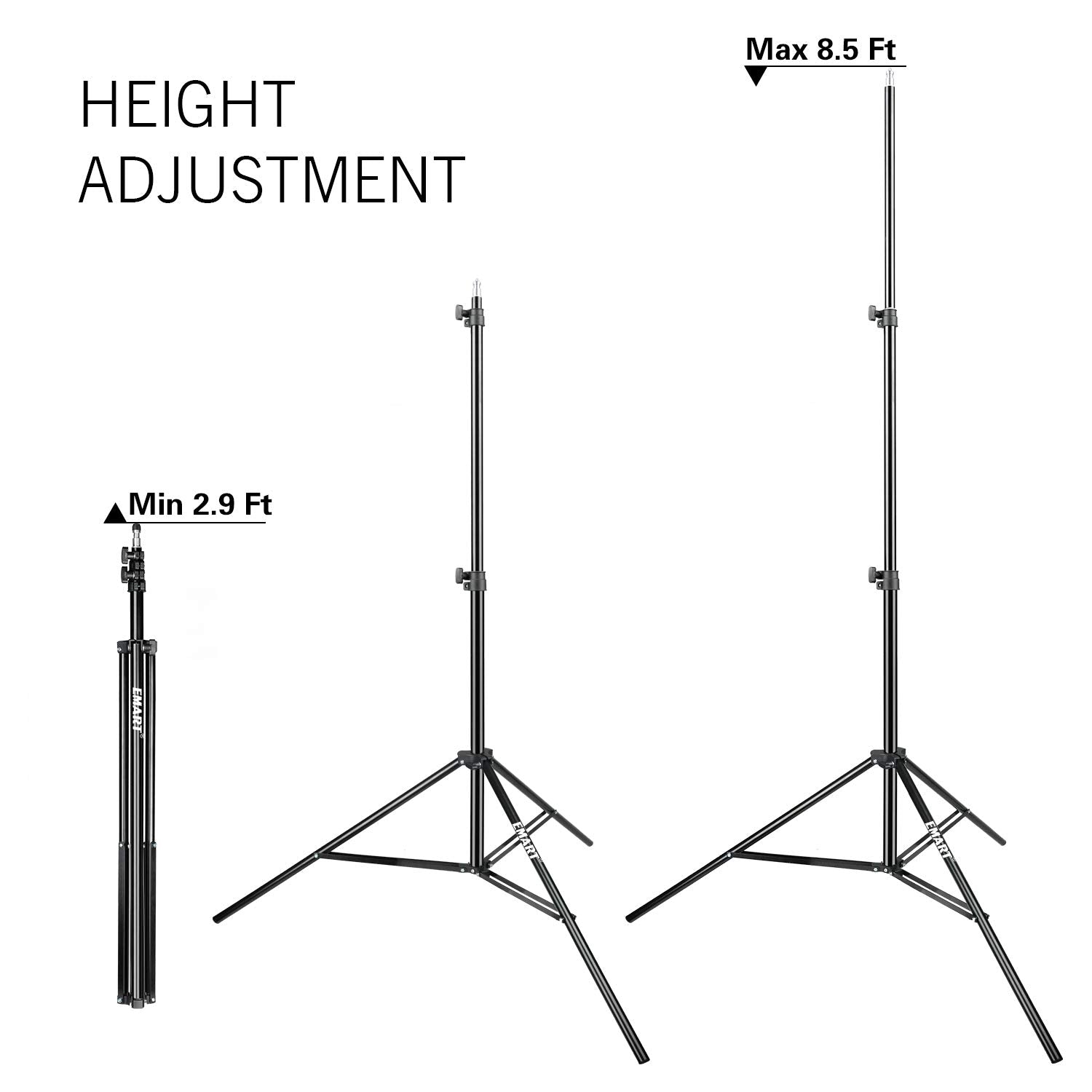 Emart 8.5Ft Photography Green Screen Background Reflector Light Stand With 5/8'' Heavy Duty Clamp Reflector Holder, For Reflecto