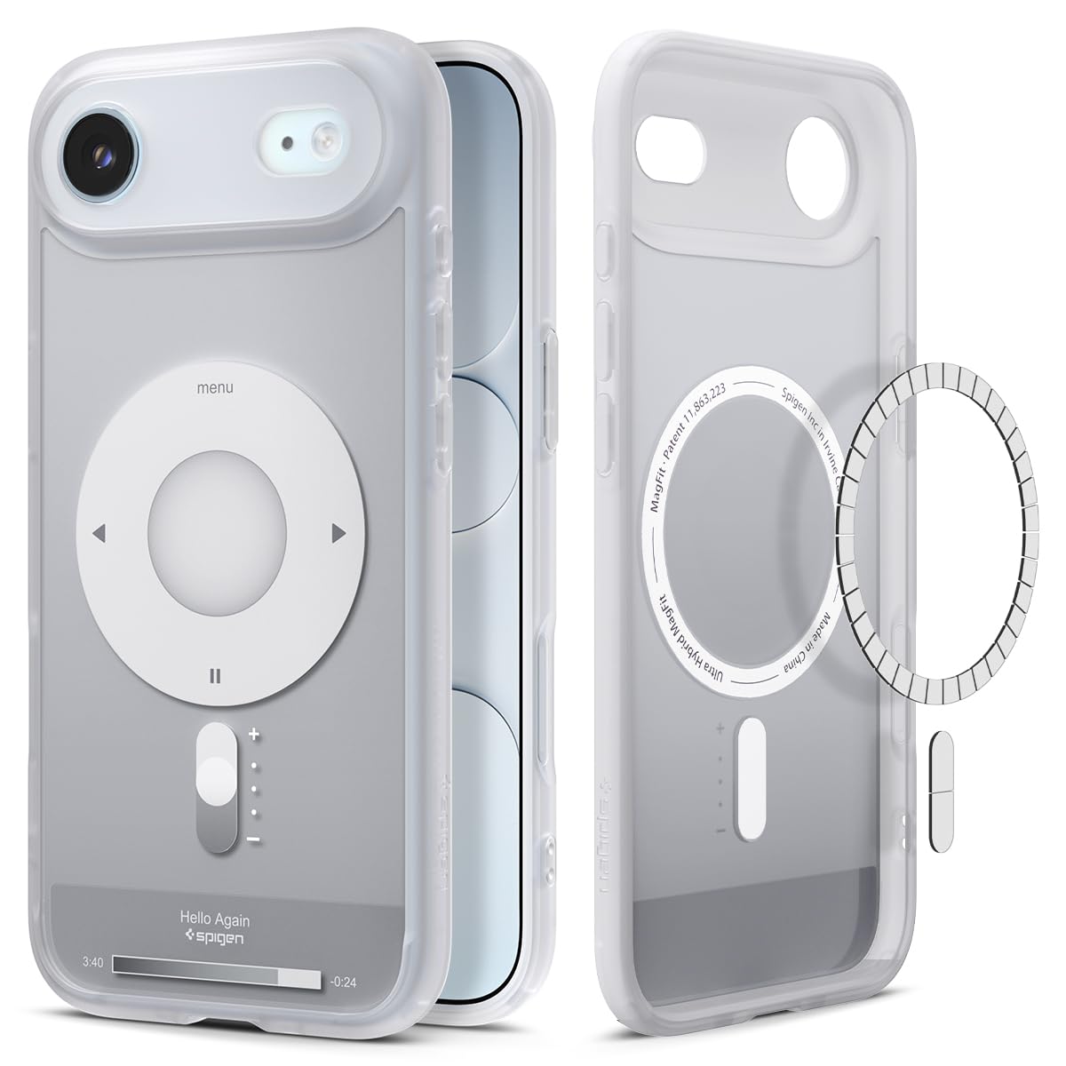 Spigen Ultra Hybrid MagFit Direct Digital Printing Case for iPhone Air [Custom Design][Compatible with Magsafe] - Classic Silver