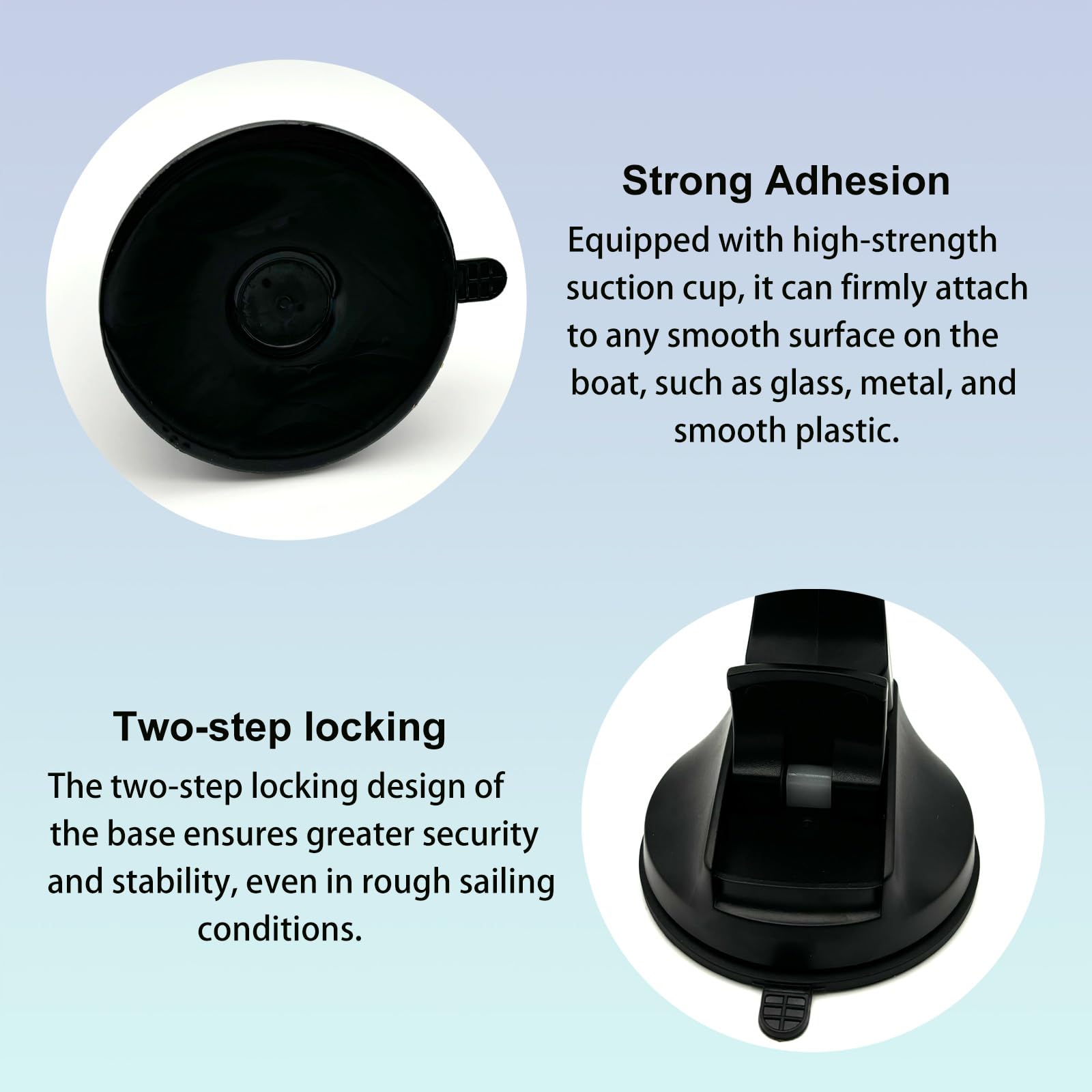 Boat Phone Holder, Suction Cup Boat Cell Phone Mount Marine Dashboard Universal Desk Waterproof Heavy Duty Holder For Boating Ka