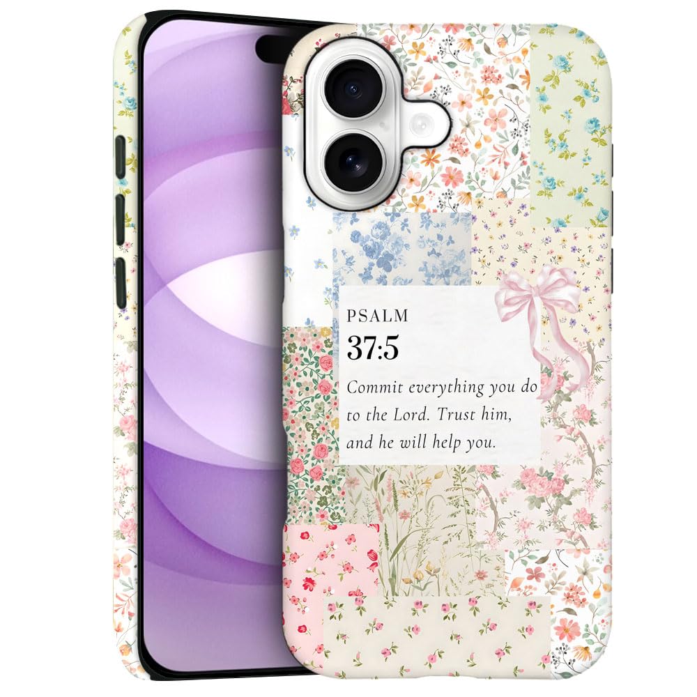 Case for iPhone 17 - Slim Fit Anti-Scratch Phone Case for Girl Women - Christian Collage Patchwork Jesus Faith (Frosted)