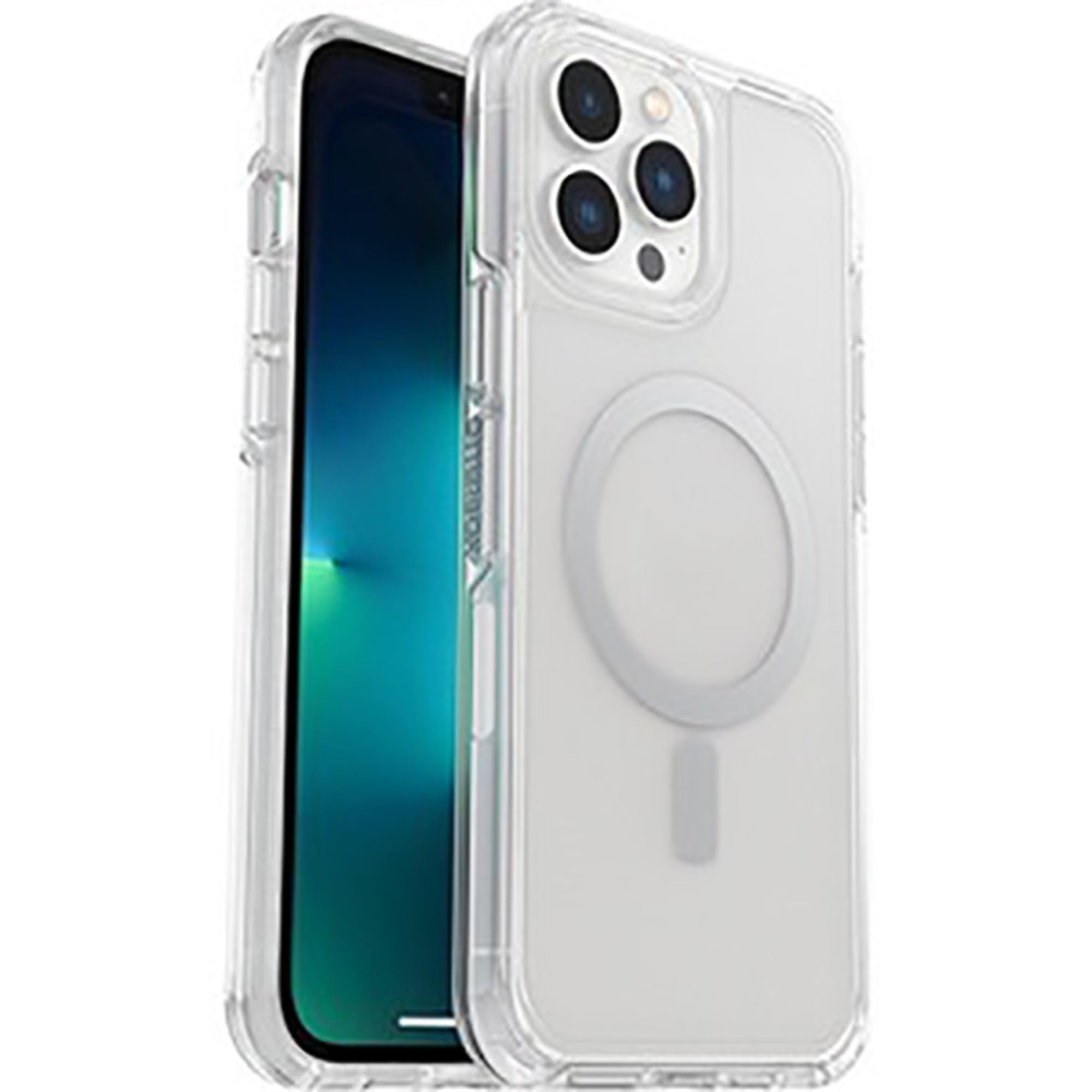 Otterbox Symmetry Series+ Clear Antimicrobial Case With Magsafe For Iphone 13 Pro Max And Iphone 12 Pro Max   Clear Ex