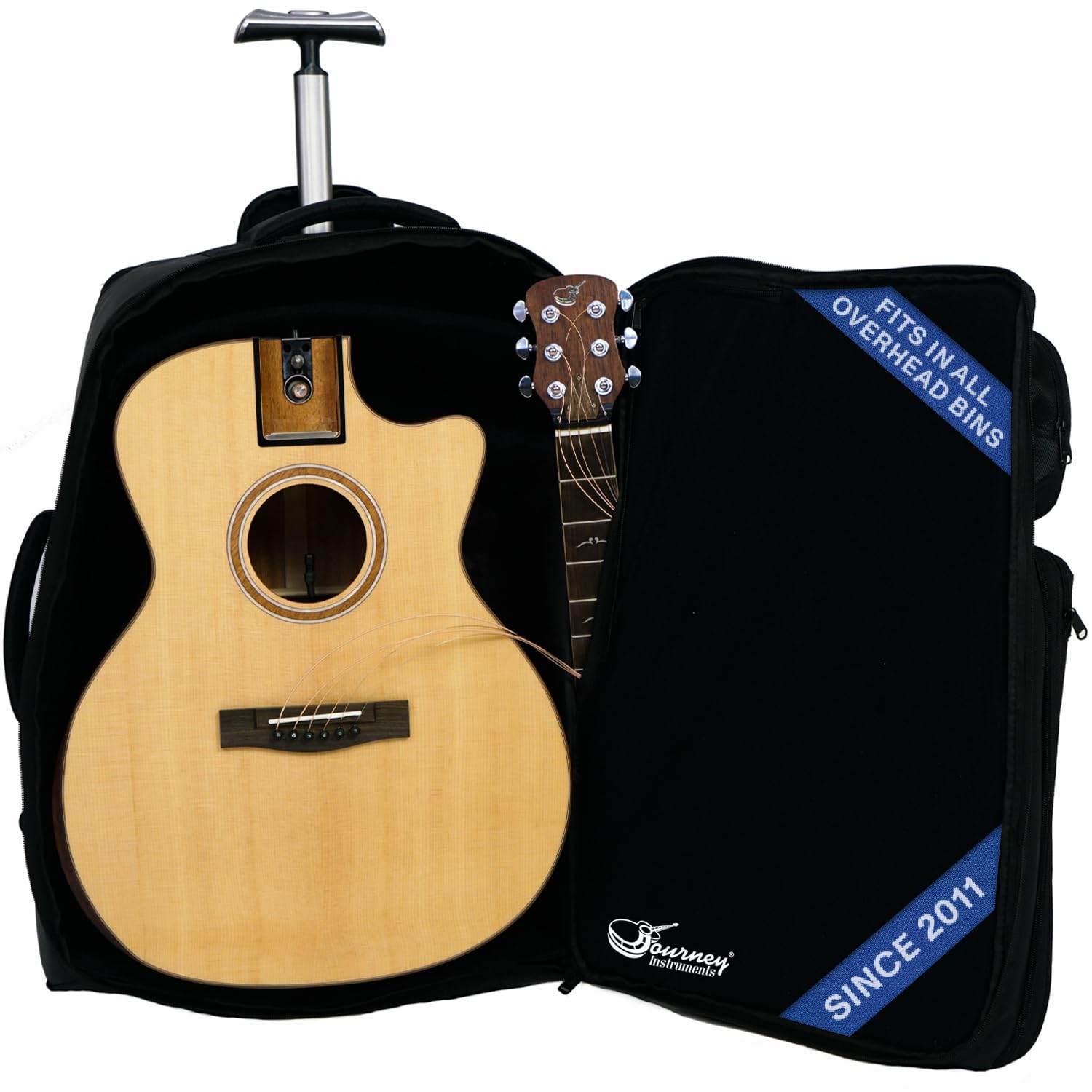 Journey Instruments Solid Sitka Travel Guitar   Ff412C Traveling Acoustic Electric Collapsible Grand Auditorium Guitar   Portabl
