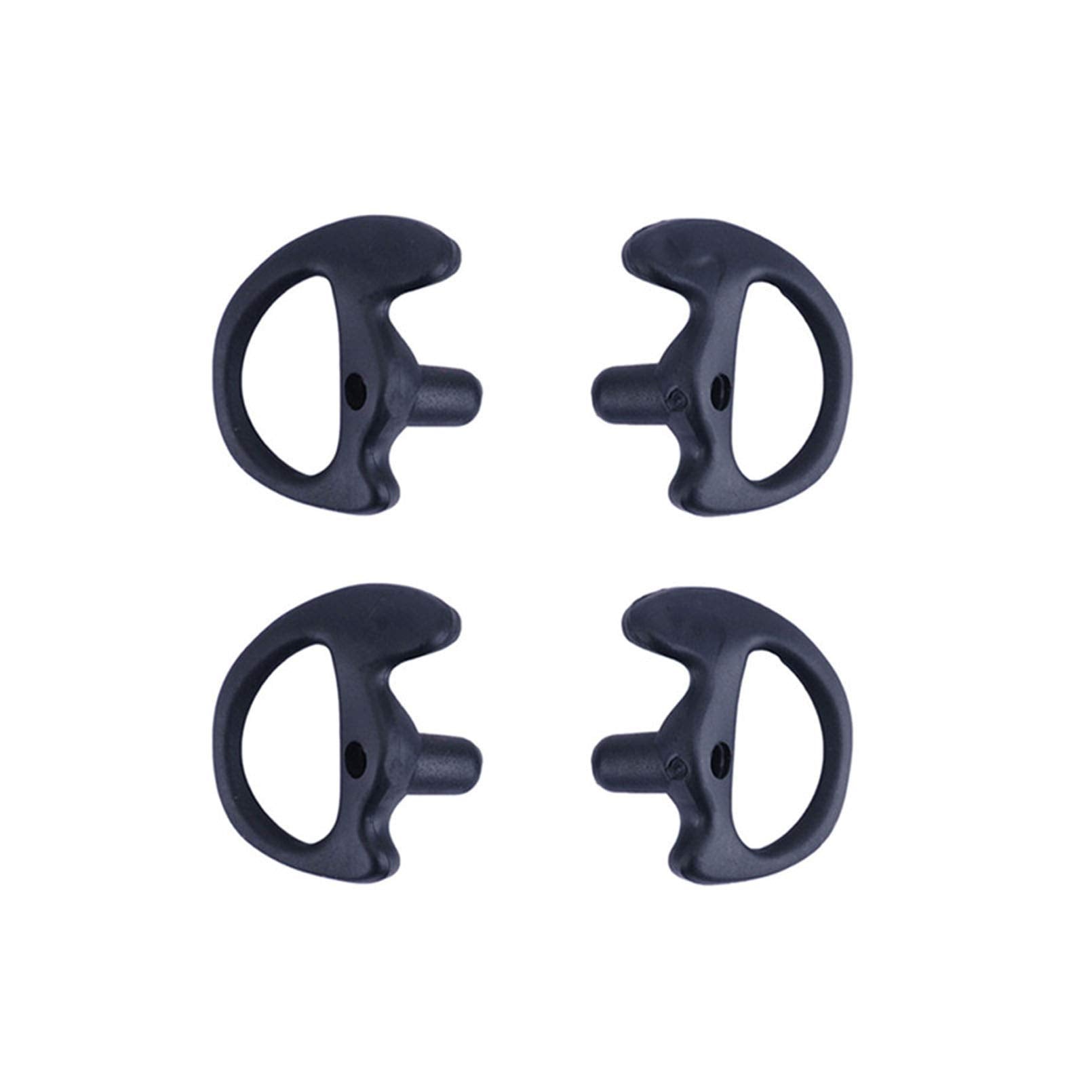 Yolipar Replacement Soft Silicone Eardud Earmold For Walkie Talkie Audio Kit Air Acoustic Tube Earpiece Headset (Black, Medium(2