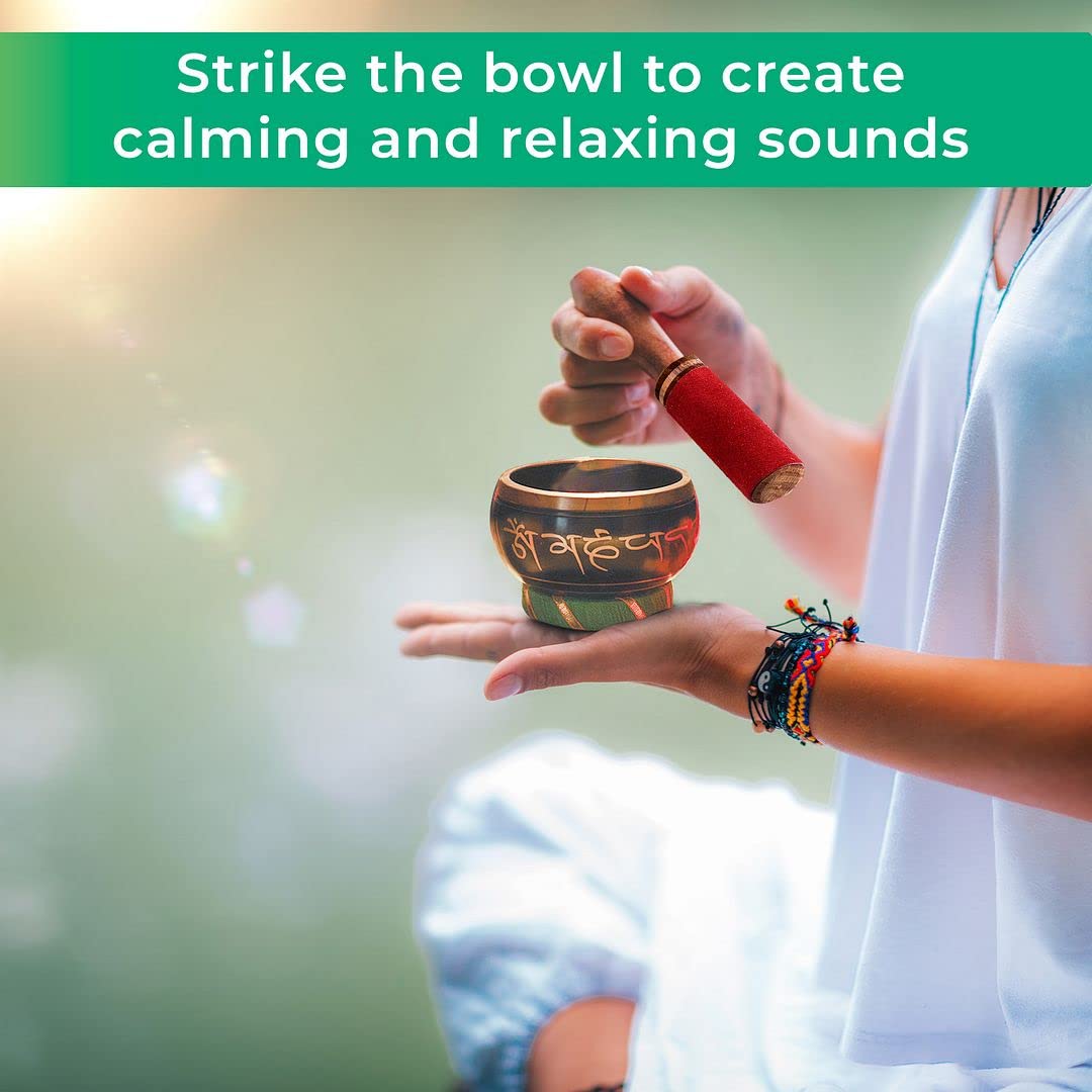 Shop Lc Delivering Joy Handmade Tibetan Singing Bowl Buddhist Mantra Sound Bowl Set Meditation Yoga Stress Relief Birthday Gifts
