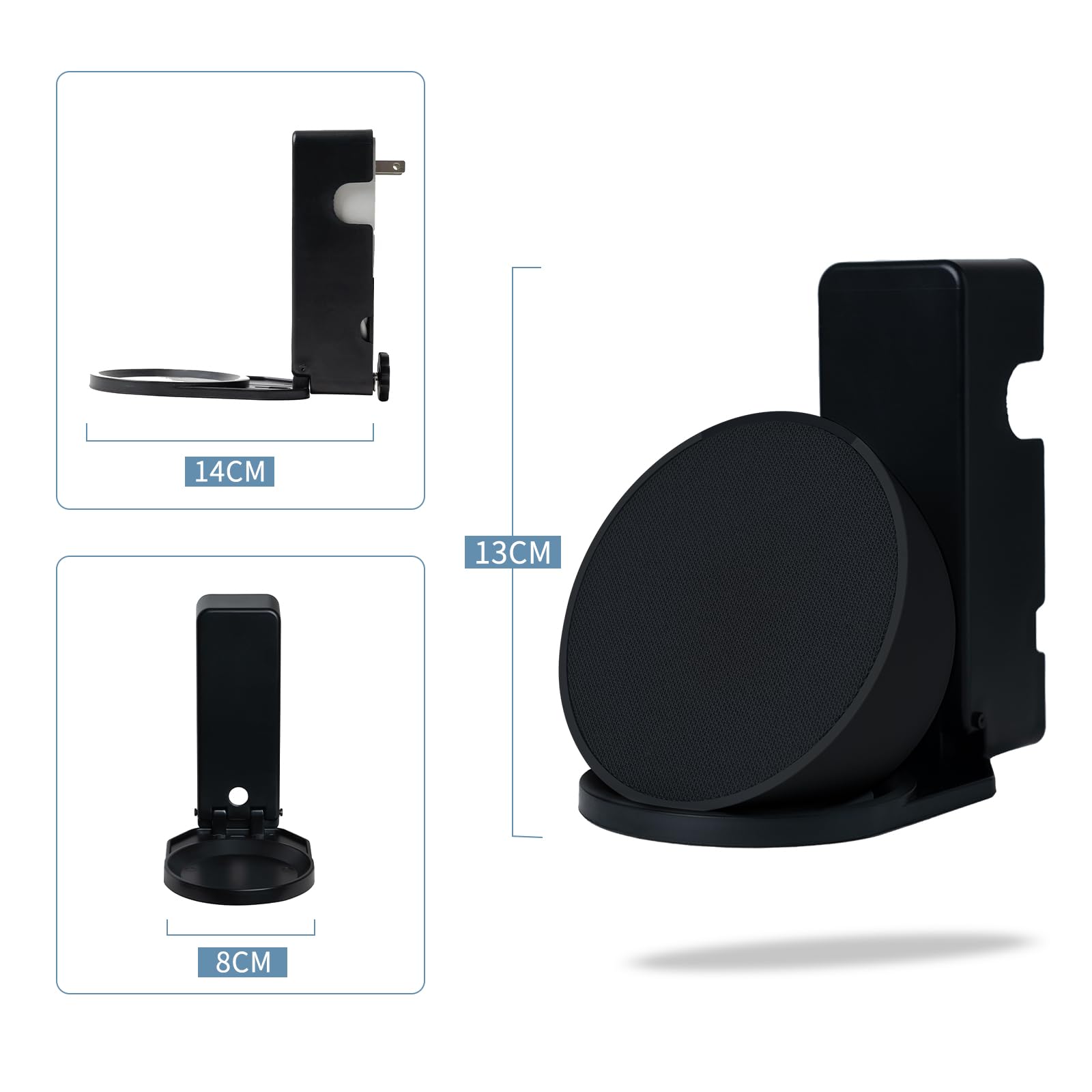 Shinar Wall Mount Holder For Echo Pop, Outlet Hanger Stand For Echo Pop With Cable Management, Premium Space Saving Stand Hanger