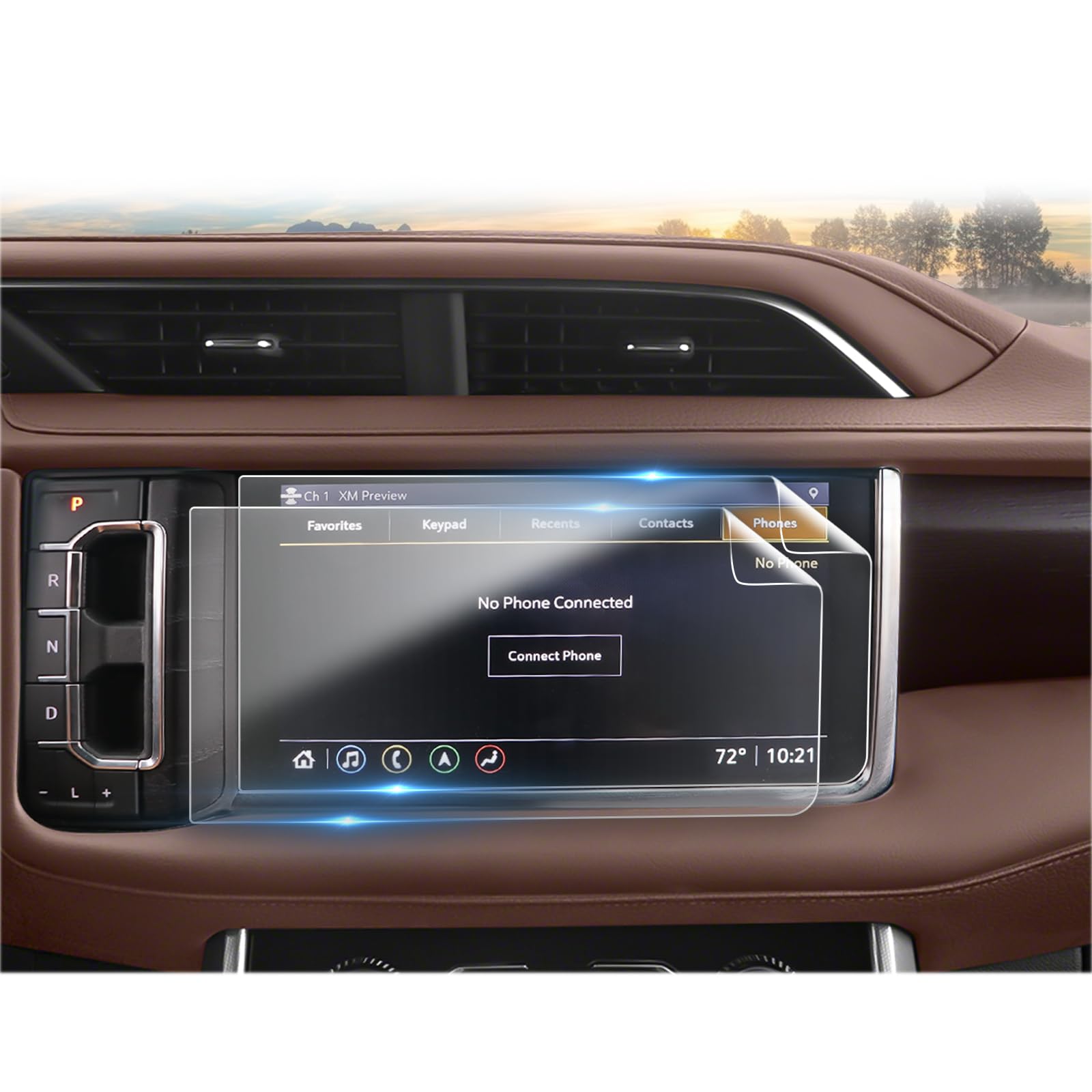 Cdefg For Gmc Yukon Accessories Screen Protector 2024 2023 2022 2021 Denali  Denali Ultimate 10.2 Inch Touch Screen Saver Infotainment Navigation Radio Display Cover (Nano Film 2 Pcs)