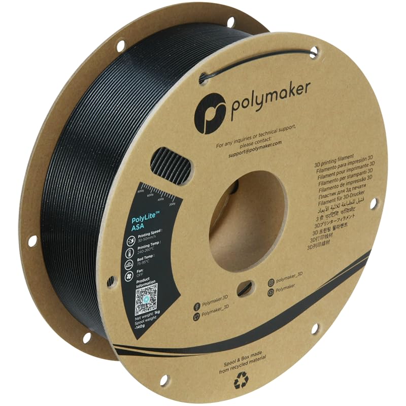 Polymaker Glitter Asa Filament 1.75Mm Galaxy Black, Heat & Weather Resistant Asa 3D Printer Filament 1Kg   Twinkling Asa Uv Resi