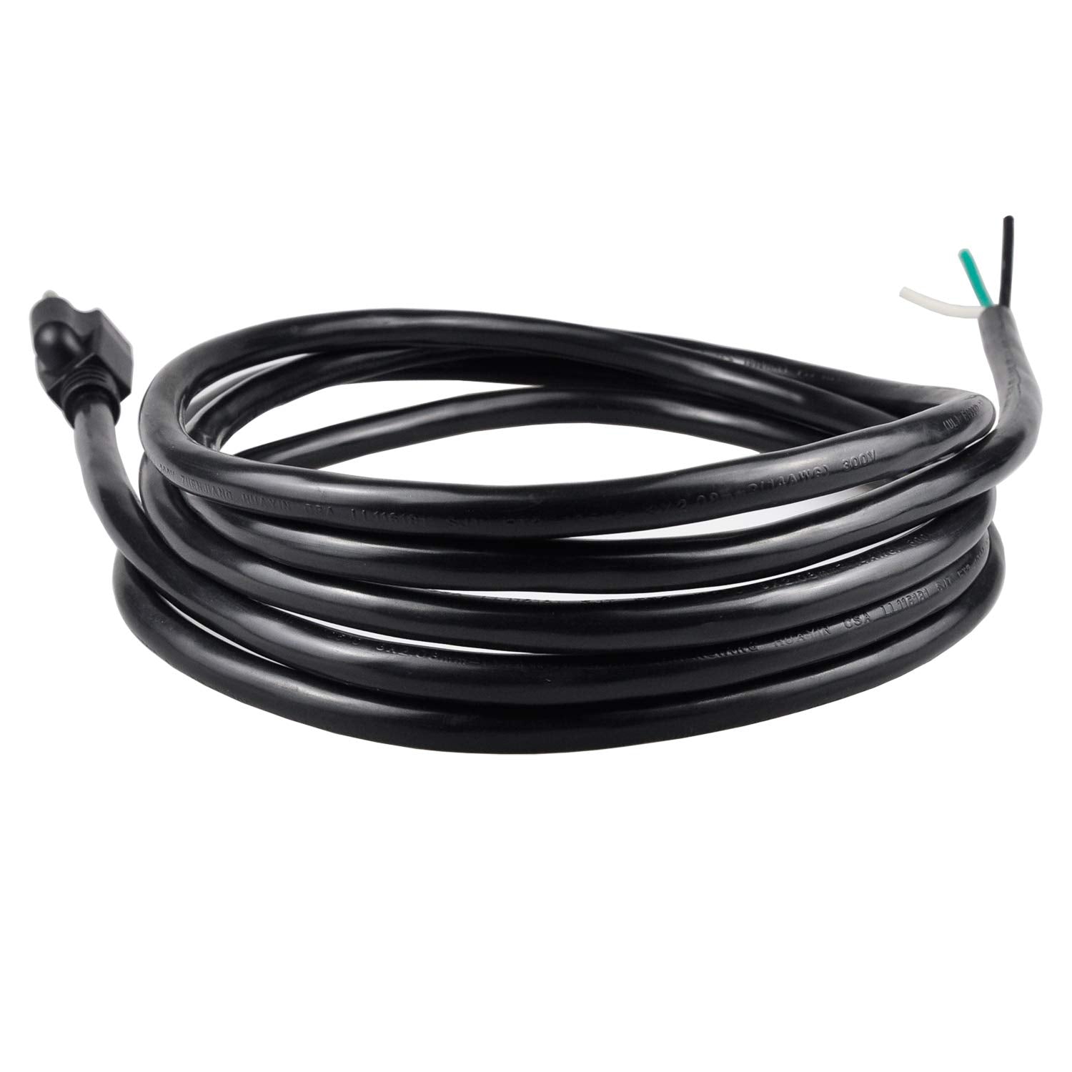 Pinfox 10Ft 14 Gauge 3 Prong Heavy Duty Replacement Power Supply Cord Cable 110V 115V 120V Pigtail For Universal Ac Appliance, N