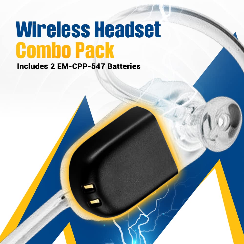 Synergy Digital Wireless Headset Battery, Compatible With Plantronics 82742 01, 84598 01, 204755 01 Wireless Headset Batteries