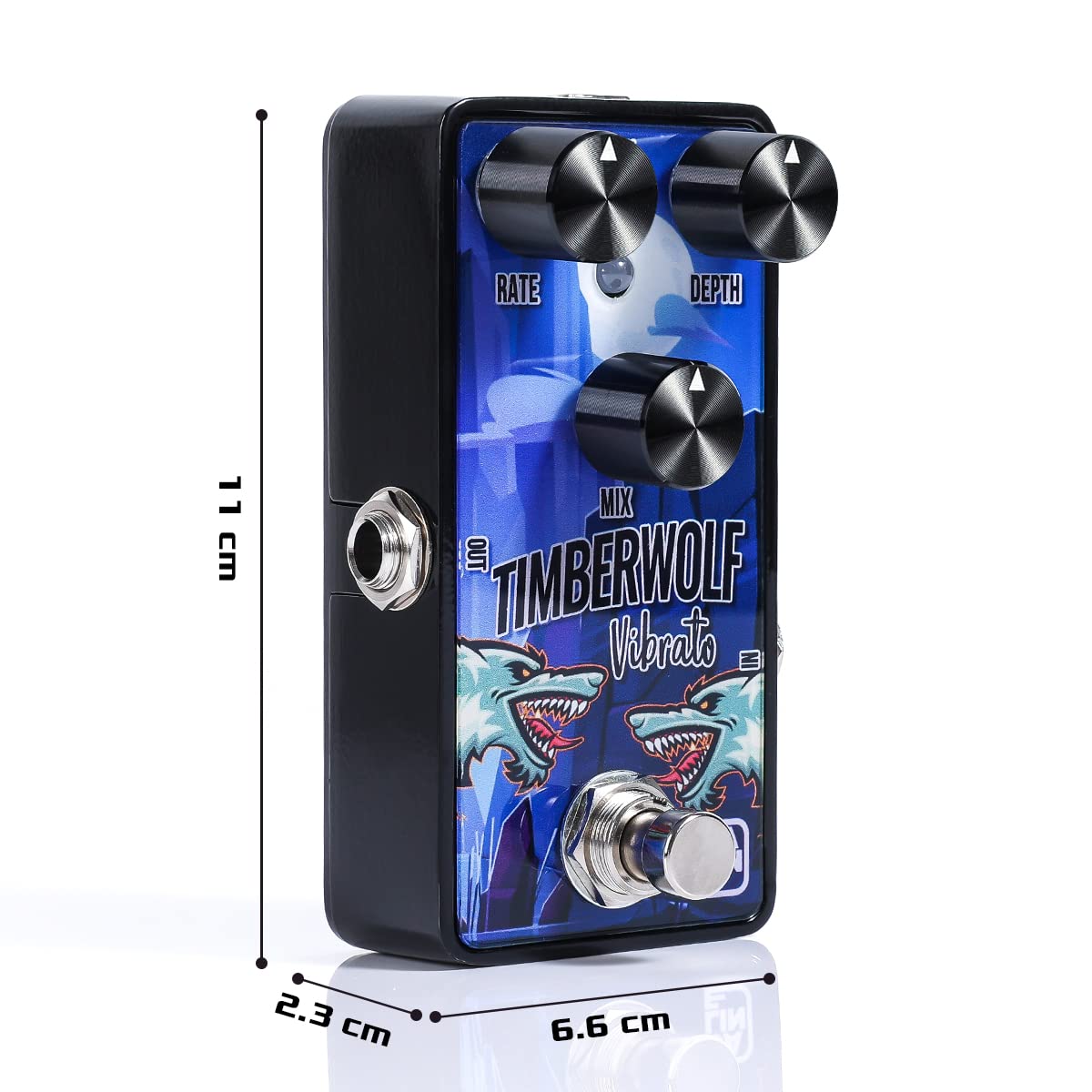 Caline Mini Guitar Vibrato Pedal G006 G Series Traditional Vibrato Effect Sound Processor For Electric Guitar Bass, Digital Circ