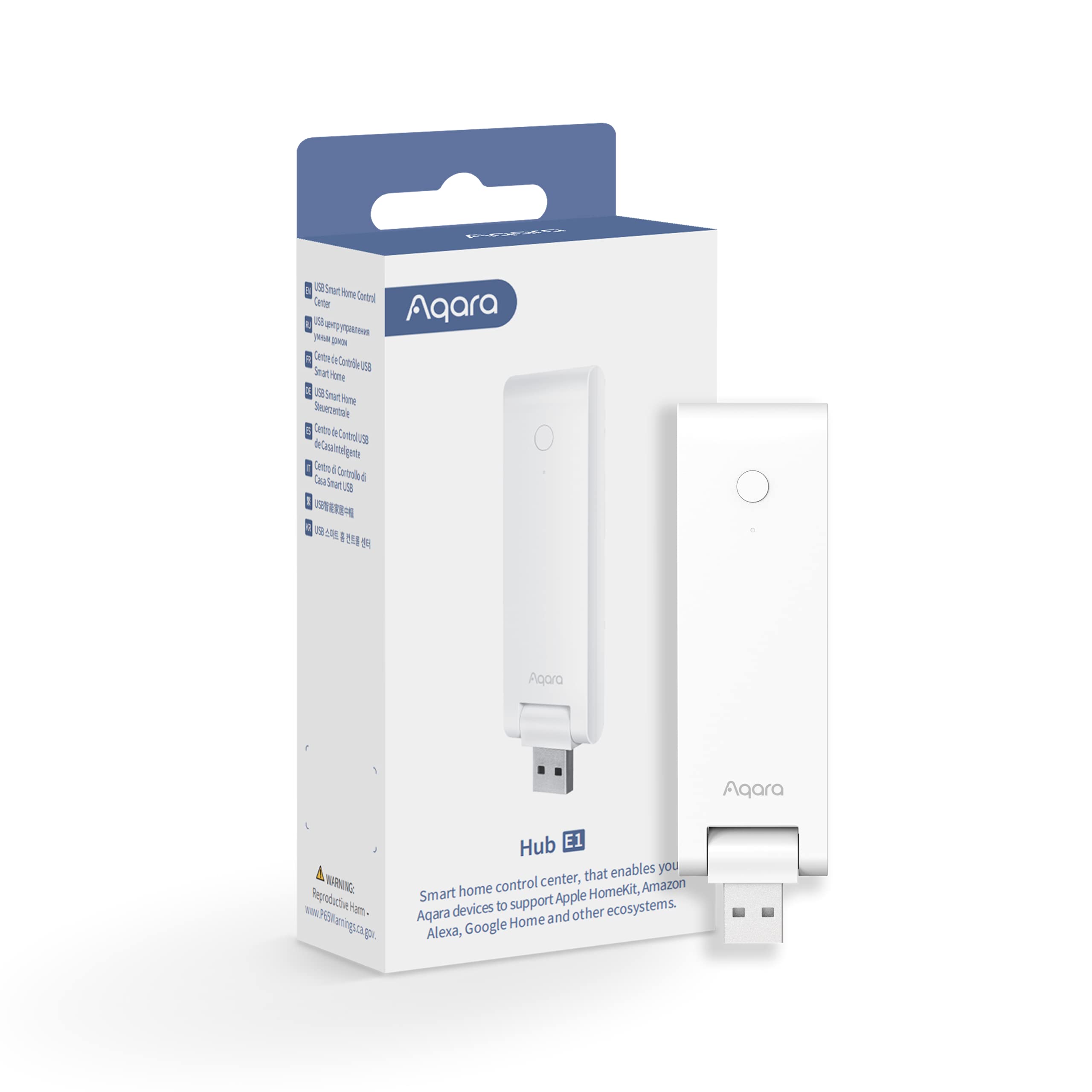Aqara Smart Hub E1 (2.4 Ghz Wi Fi Required), Powered By Usb A, Small Size, Zigbee 3.0, Supports Homekit, Alexa, Google Assistant