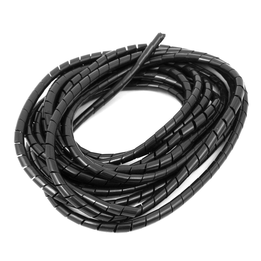 Uxcell 5Mm Flexible Spiral Tube Cable Wire Wrap Computer Manage Cord Black 4 Meter