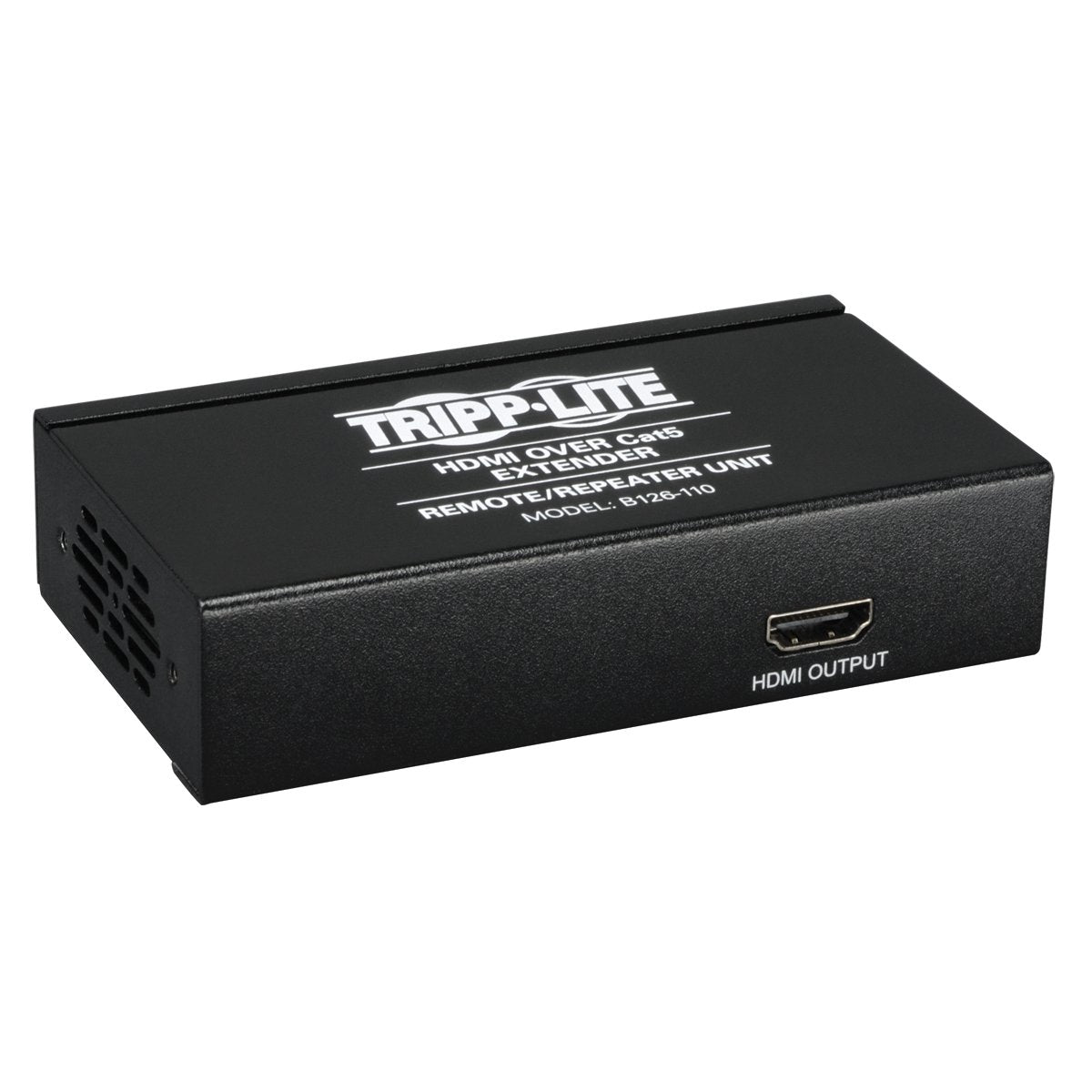 Tripp Lite HDMI over Cat5 / Cat6 Remote Extender Repeater for Video and Audio 1920x1200 1080p at 60Hz(B126-110),Black