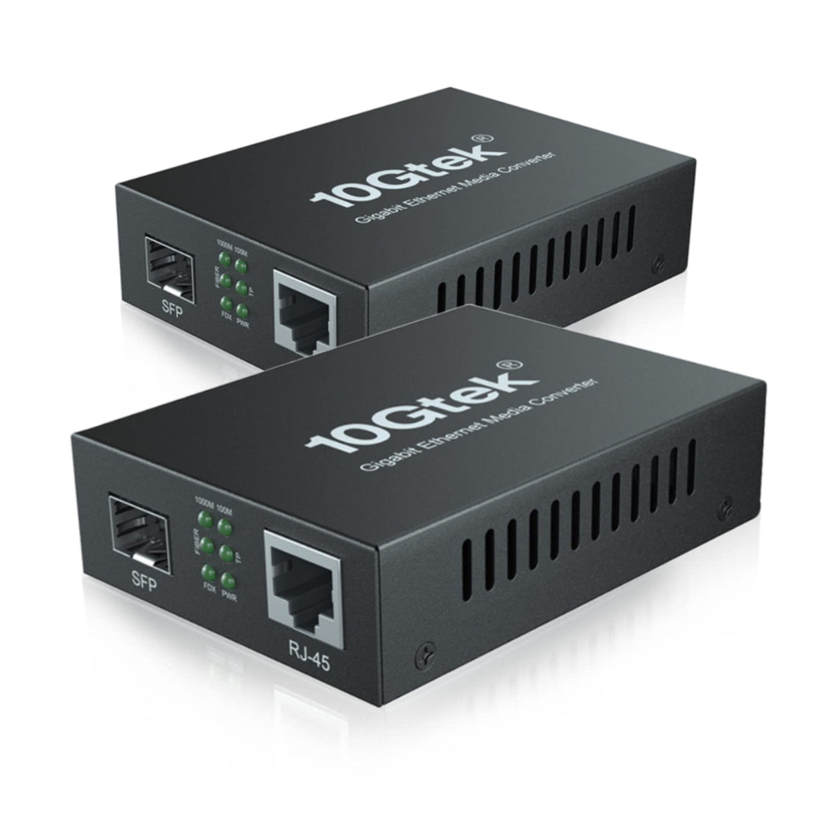 Ipolex 2 Pack 1.25G Gigabit Sfp To Rj45 Fiber To Ethernet Media Converter, 10/100/1000M Rj45 To 1000Base Sfp, Fiber To Ethernet