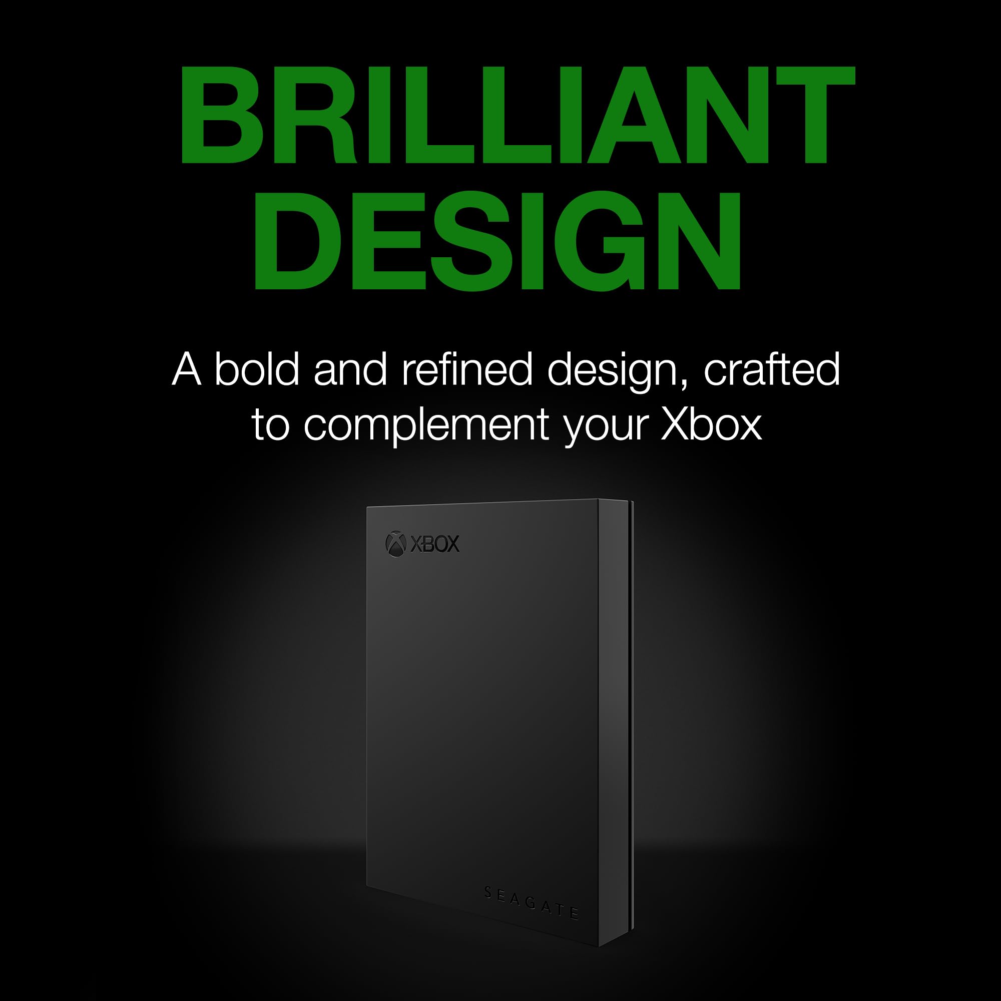 Seagate Game Drive For Xbox 5Tb External Hard Drive Portable Hdd   Usb 3.2 Gen 1, Black With Built In Green Led Bar, Xbox Certif