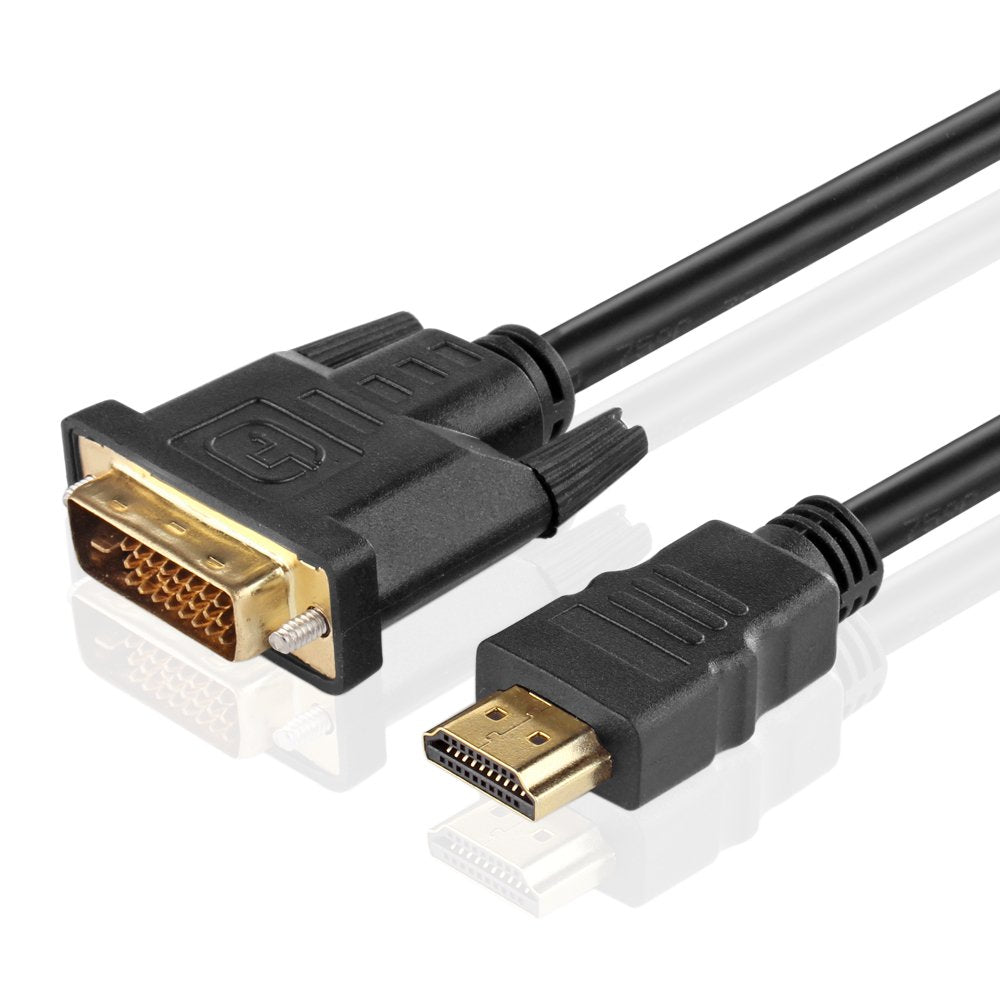 TNP High Speed HDMI to DVI Adapter Cable (50 Feet) - Bi-directional HDMI to DVI & DVI to HDMI Converter Male to Male Connector W