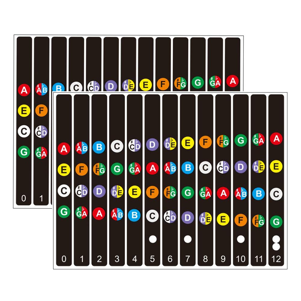 Koldot Ukulele  Fretboard Stickers Chord  Fret Stickers Note Sticker For Soprano, Concert & Tenor Ukulele Finger Guide For Ukule