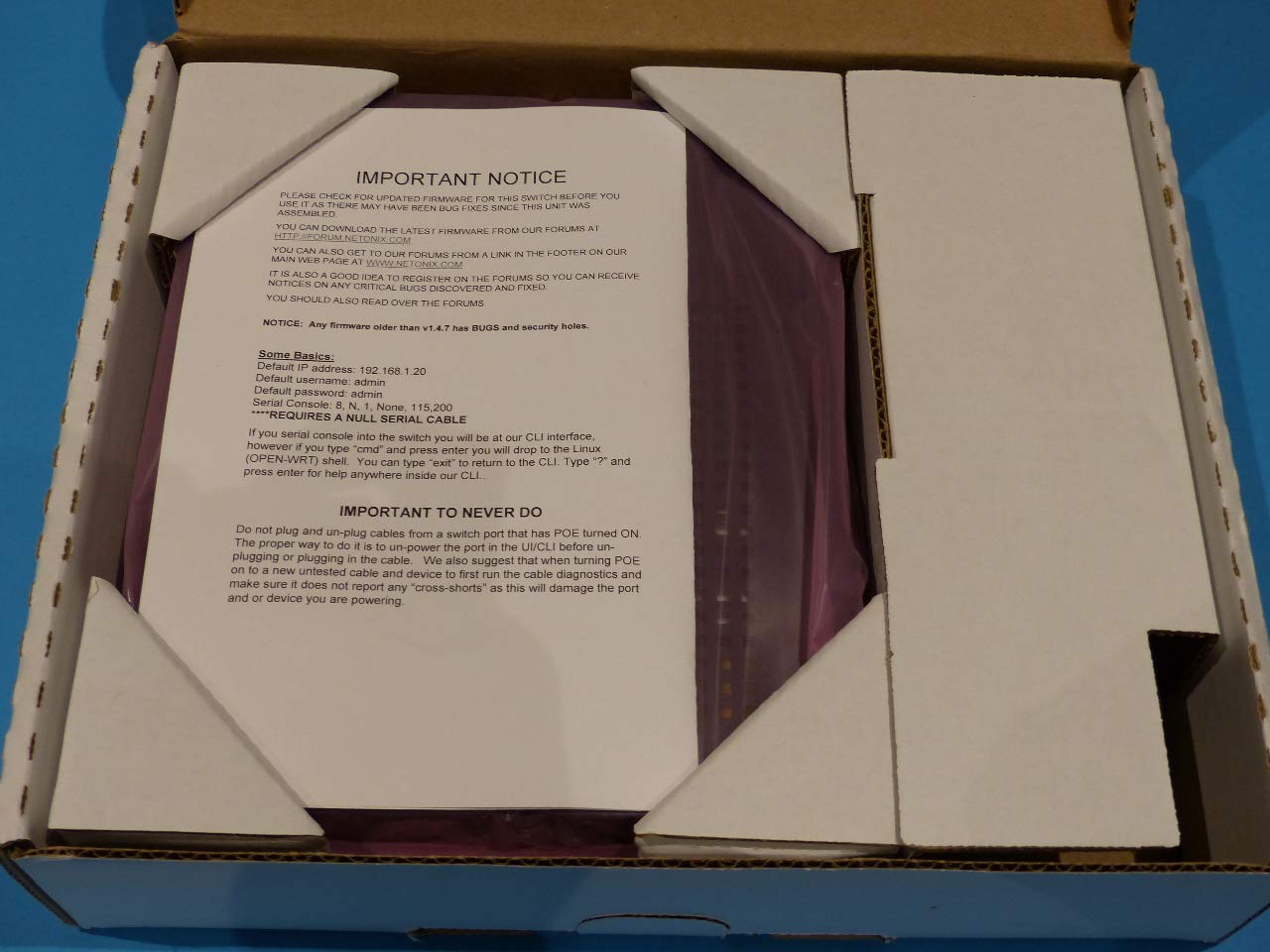 Netonix Ws 12 250 Ac Wisp Switch