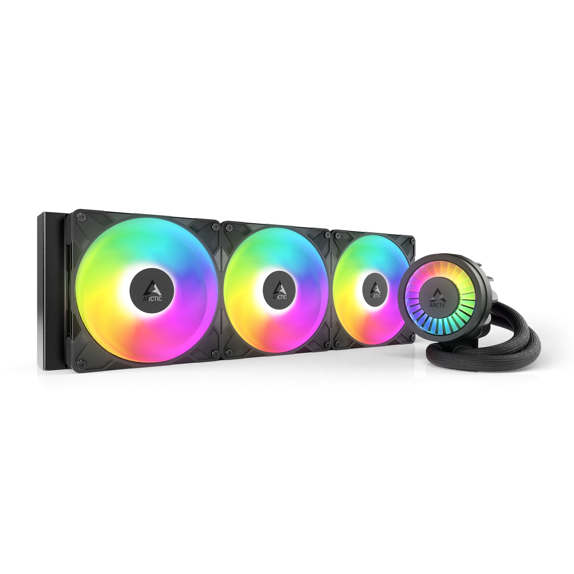ARCTIC Liquid Freezer III Pro 420 A-RGB - AIO CPU Cooler, 3 x 140 mm Water Cooling, 38 mm Radiator, PWM Pump, VRM Fan, AM5/AM4,