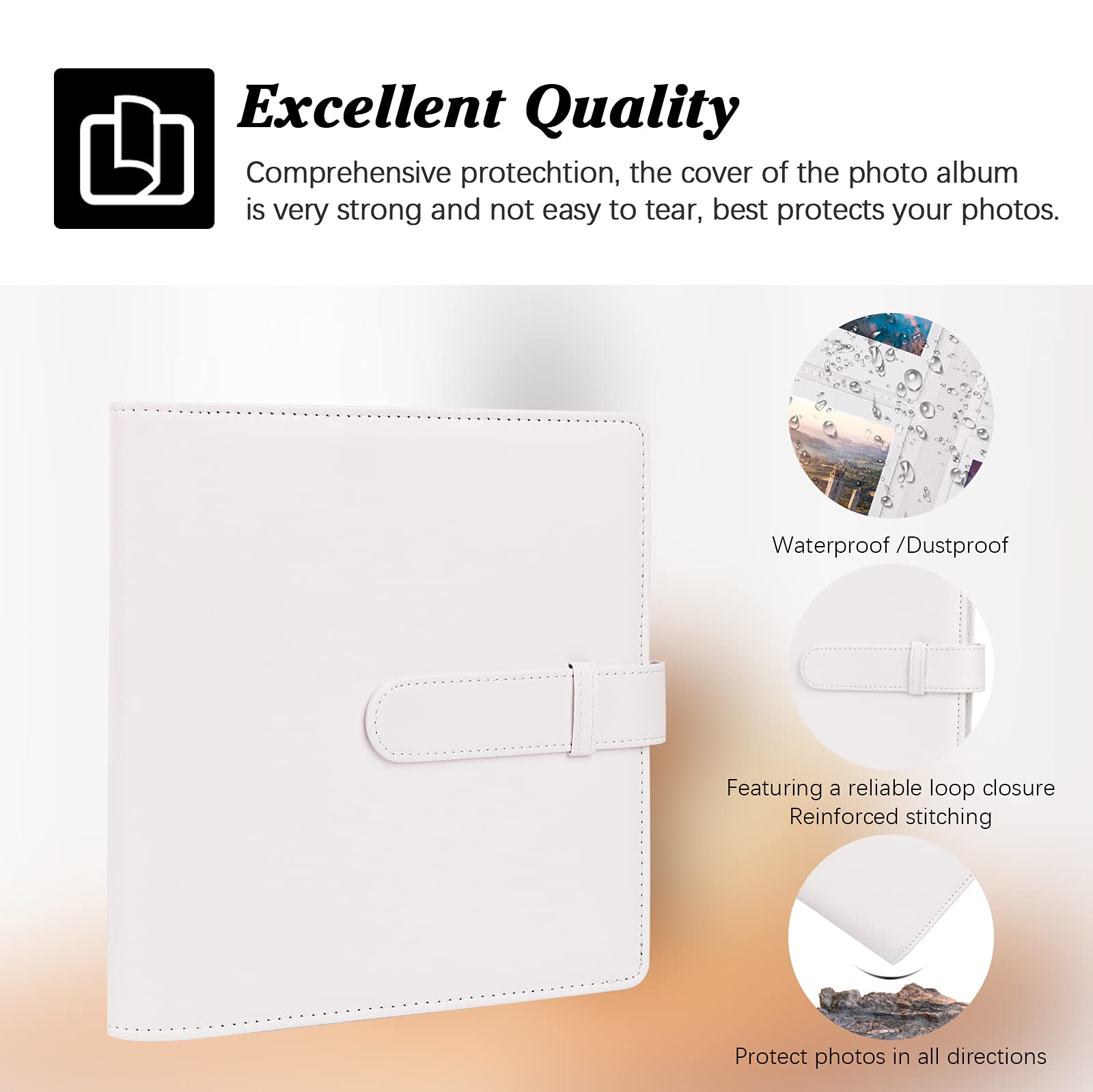 256 Pockets Photo Album For Kodak Mini Shot,Kodak Mini Shot 2 Retro Instant Camera,2X3 Photo Paper (2.1'X3.4') (White)
