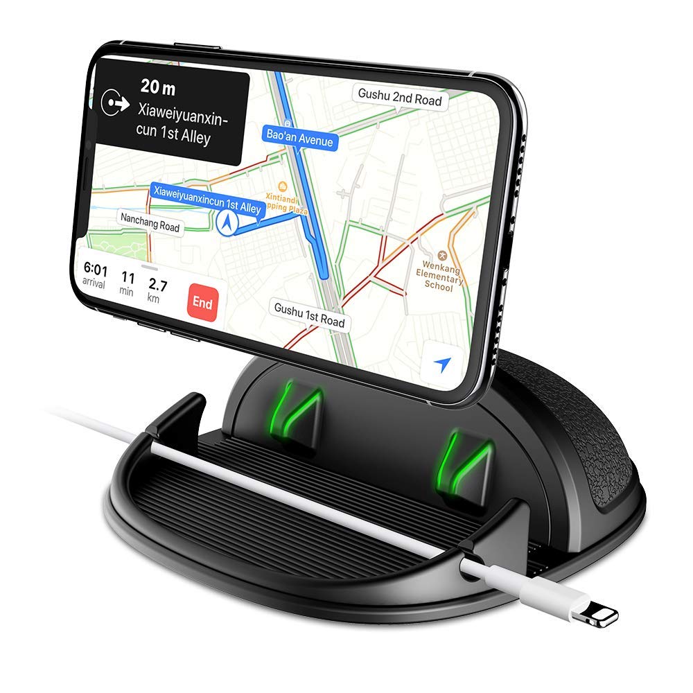 Car Phone Holder, Car Phone Mount Cradle Silicone Phone Car Dashboard Car Pad Mat Various Dashboards, Anti Slip Desk Phone Stand Compatible With Iphone, Samsung, Android Smartphones, Gps