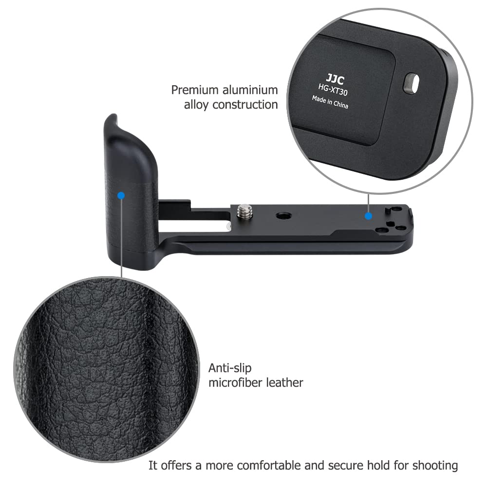 Metal Hand Grip L Bracket For Fuji Fujifilm X T30 Ii X T30 X T20 X T10 Anti Slip Holder, W/Battery Memory Card Compartment Openi