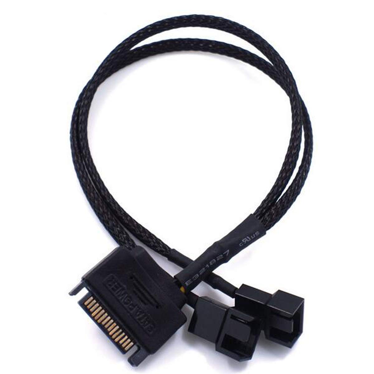 2 Pack Sata To 2 X 2 Pin Pc Case Fan Power Adapter Cable Support 3 Pin / 4 Pin, Dual 2Pin To 15 Pin Sata Computer Cooler Cooling Fan Splitter Y Power Cable Works With 3 Pin Or 4 Pin