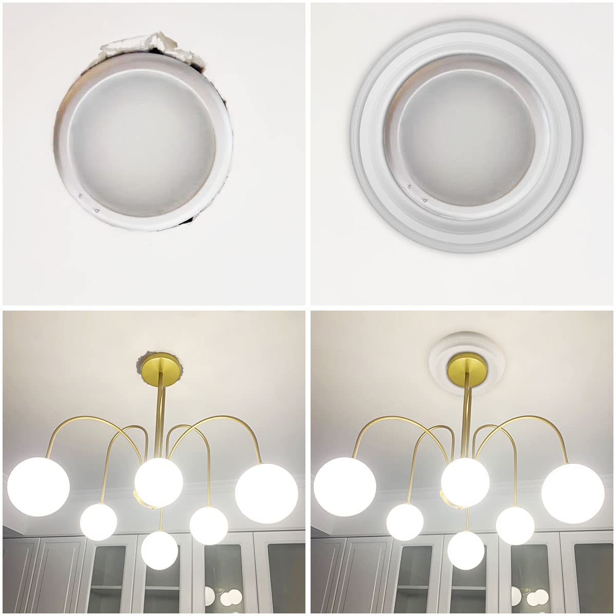 Itrolle Ceiling Medallion Molded Pu Ceiling Medallion Round Ceiling Light Medallions Smooth Finish Ceiling Medallions Backdrop D
