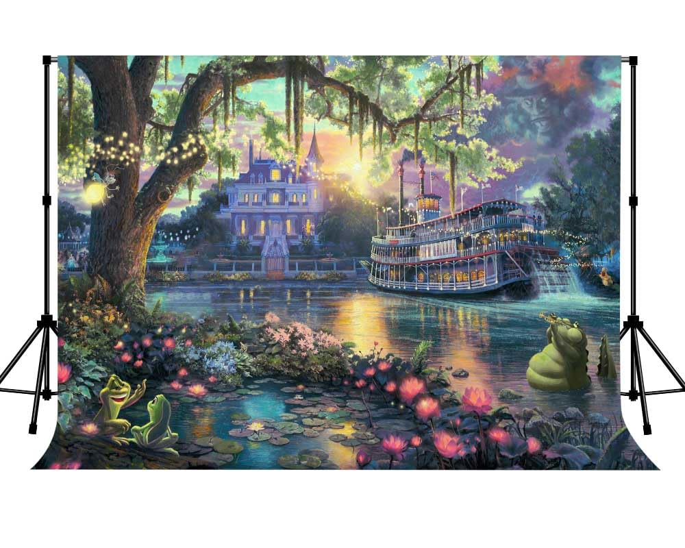 Sscsts Palace Photography Background Fairy Tale Prince Princess Happiness Frog Castle Photography Background Studio Props (5X3Ft