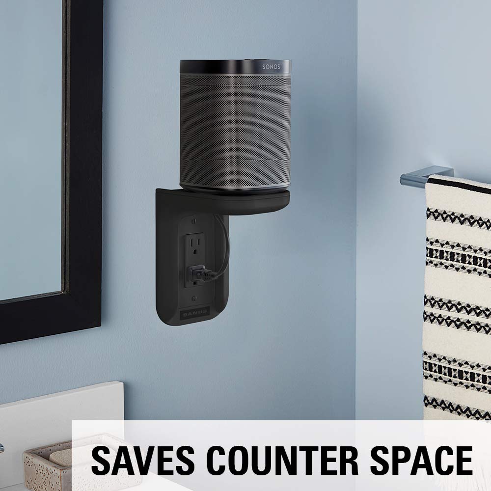 Sanus Outlet Shelf   Holds Any Device Up To 10Lbs & Installs In Seconds   Includes Standard & Decora Style Outlet Covers & Integ